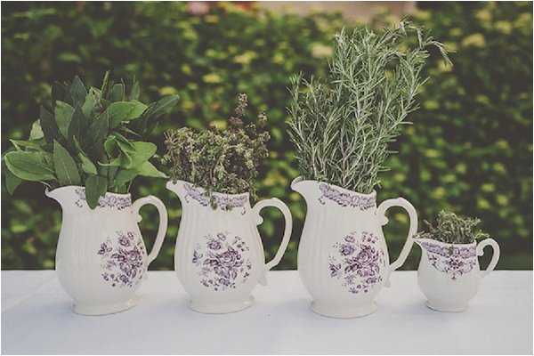 French Country Wedding Herb Bouquet Decor