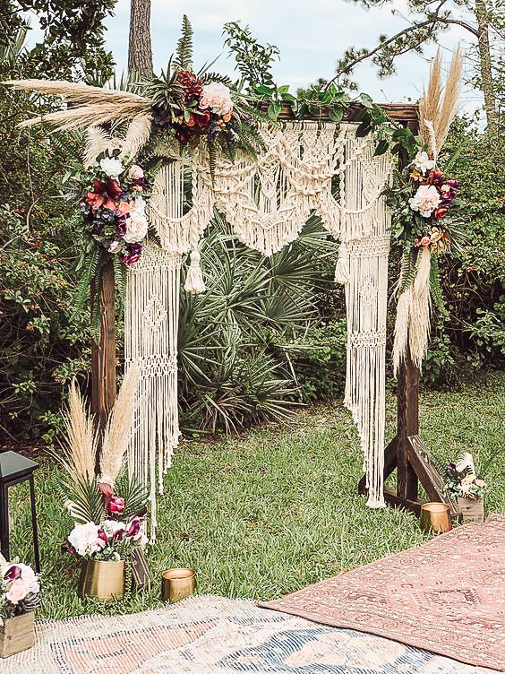 Macrame deco Arch boho wedding
