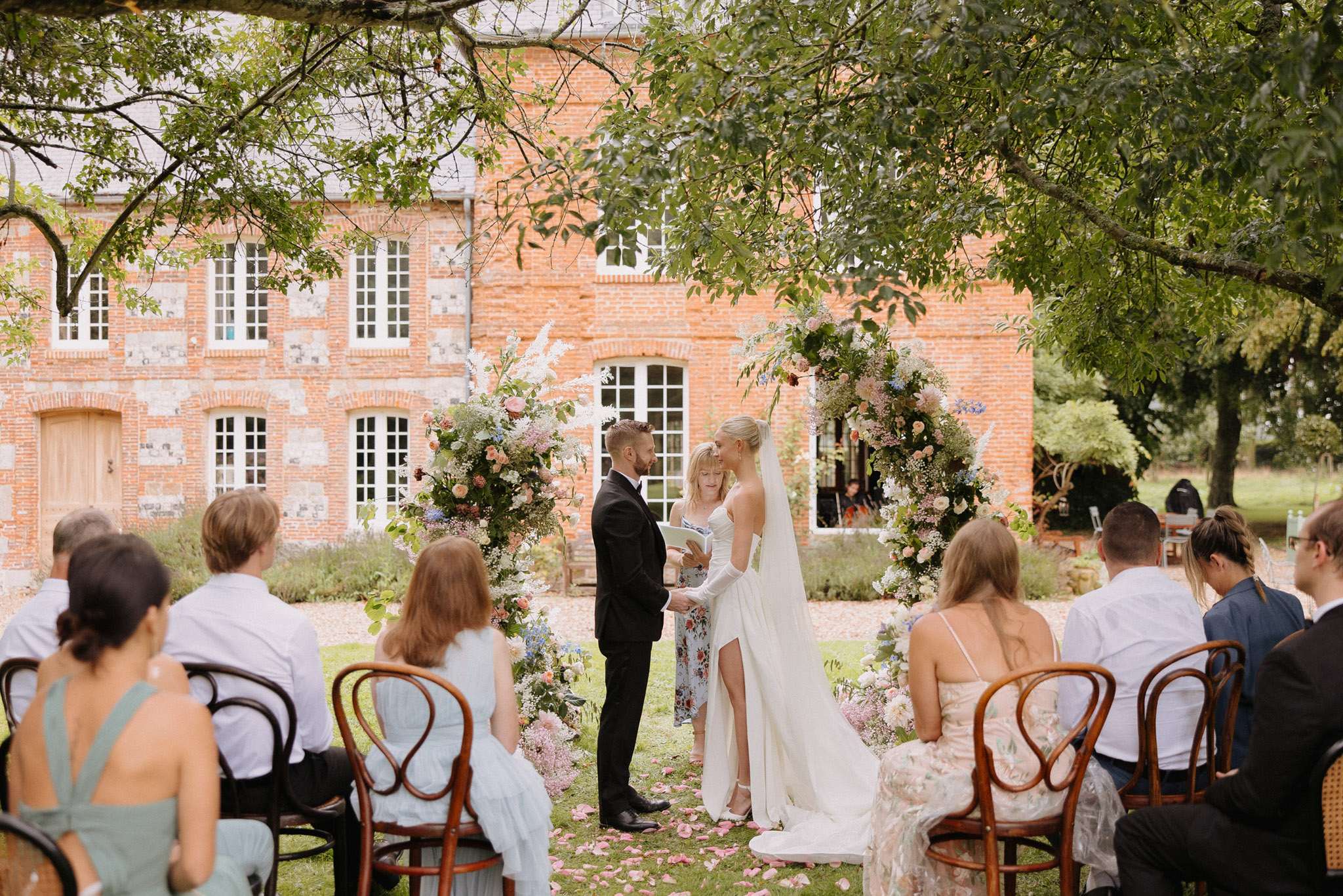 Silk and Meadow Florals at Manoir de Gerville, Normandy