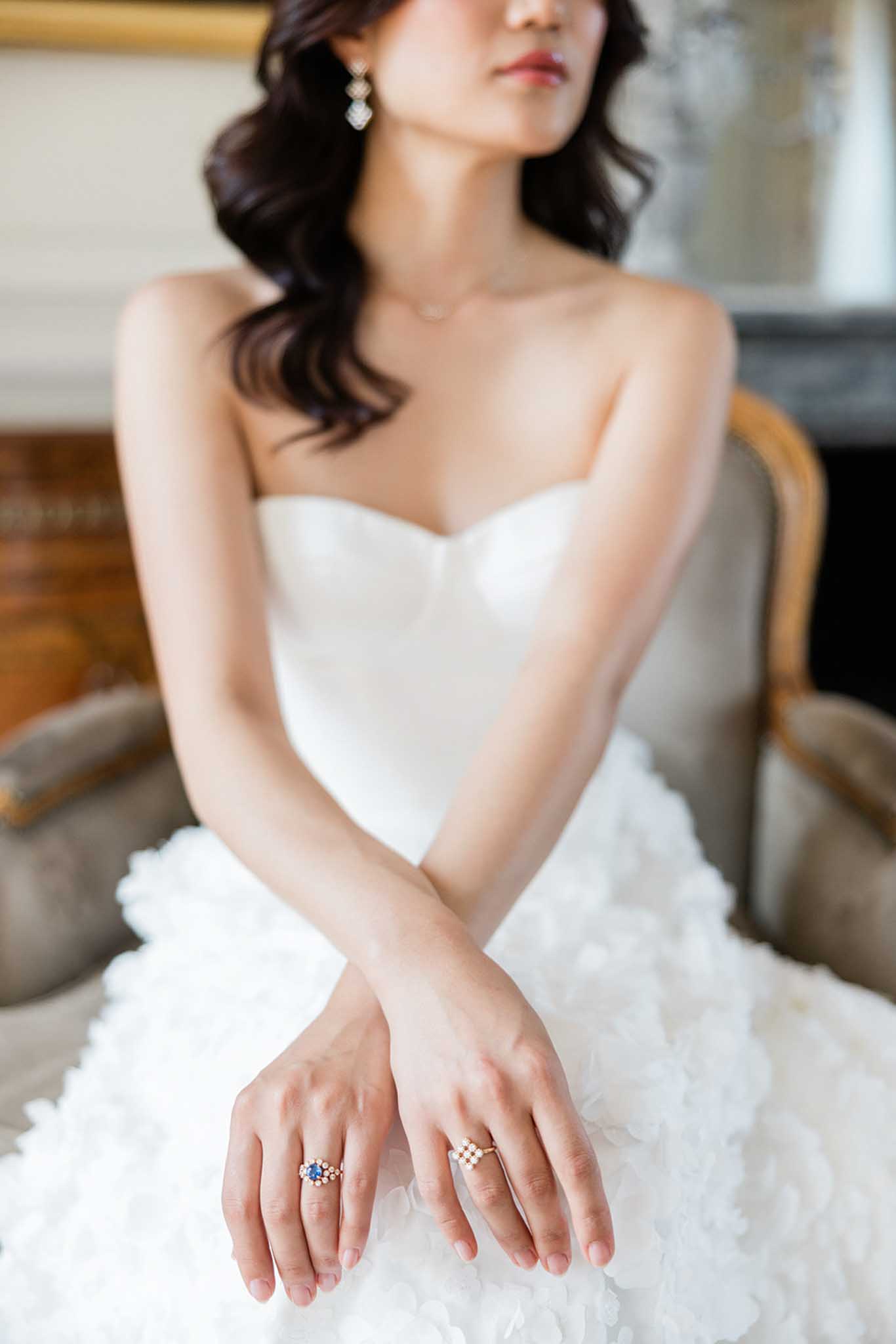 Bride and groom portrait in the grounds of Chateau de Courtomer photographed by Pascal Vo