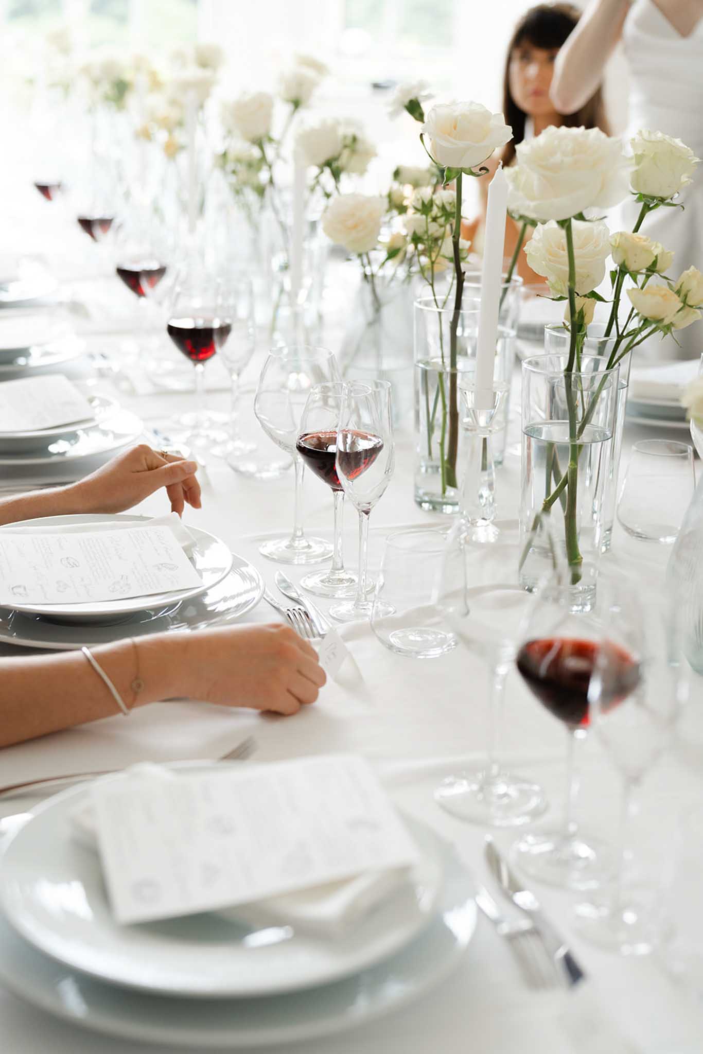 Couple portrait in garden grounds at Château de Garennes during golden hour