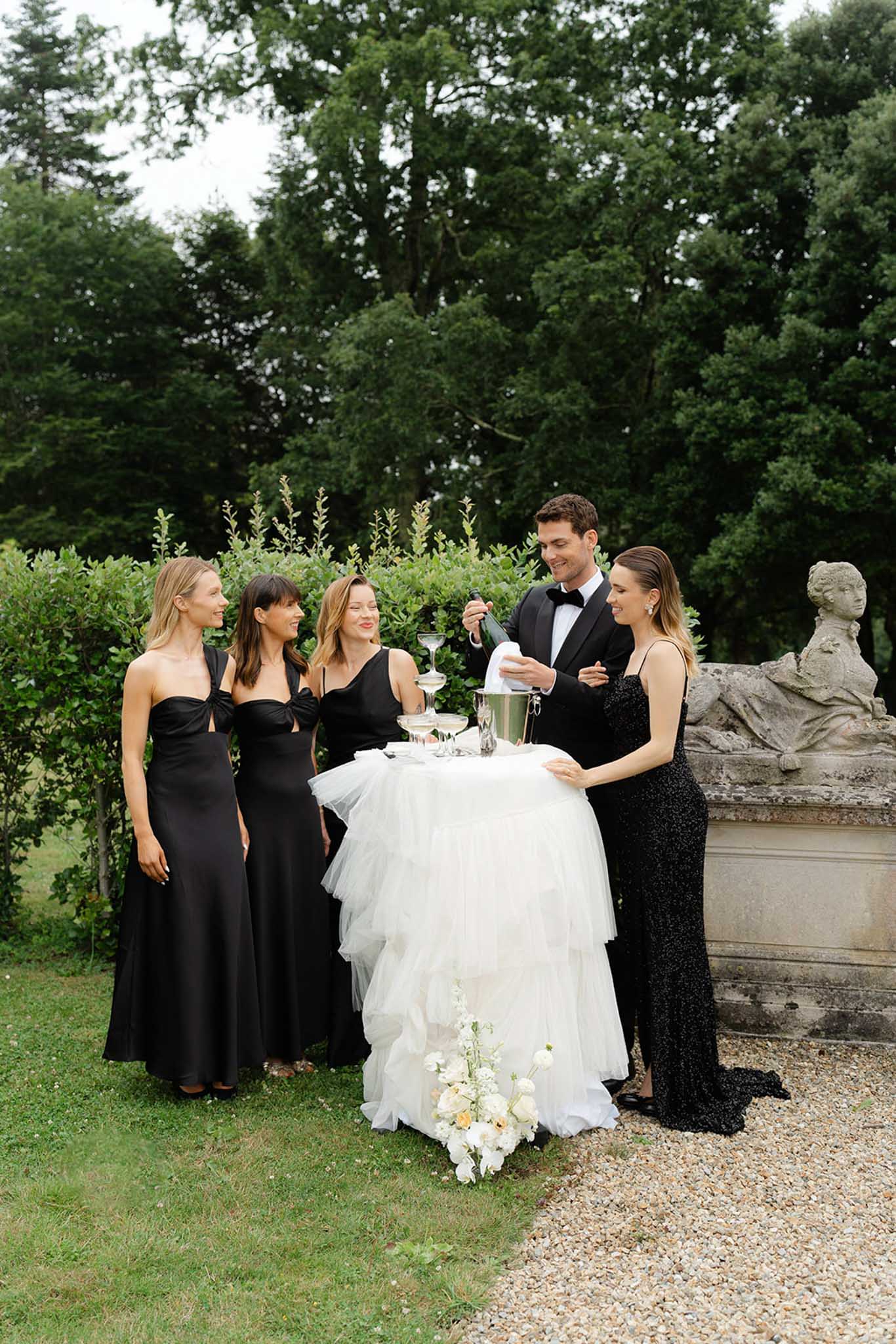 Couple portrait at Chateau de Garennes photographed by Louise Leveau