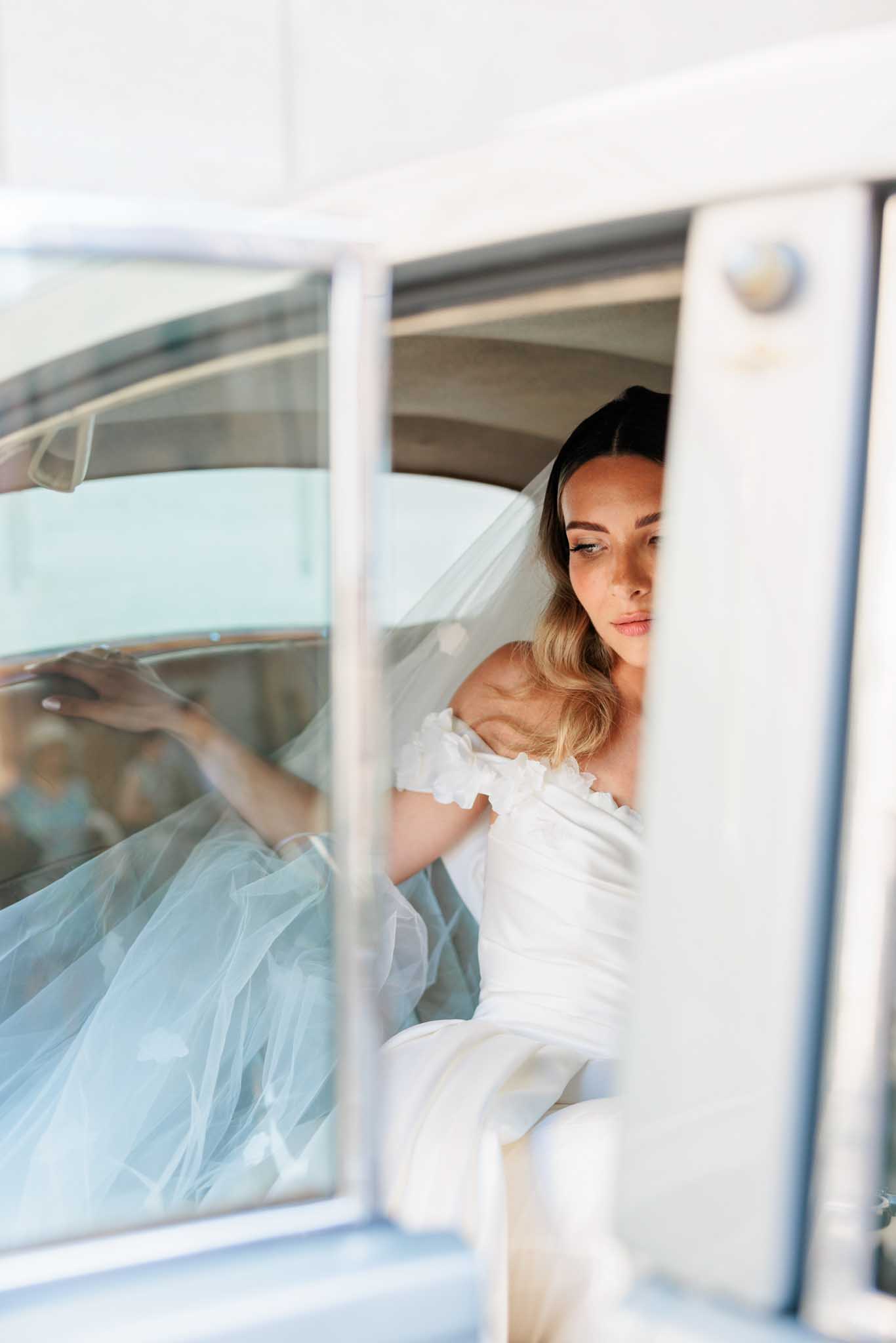 Bridal portrait at a French chateau