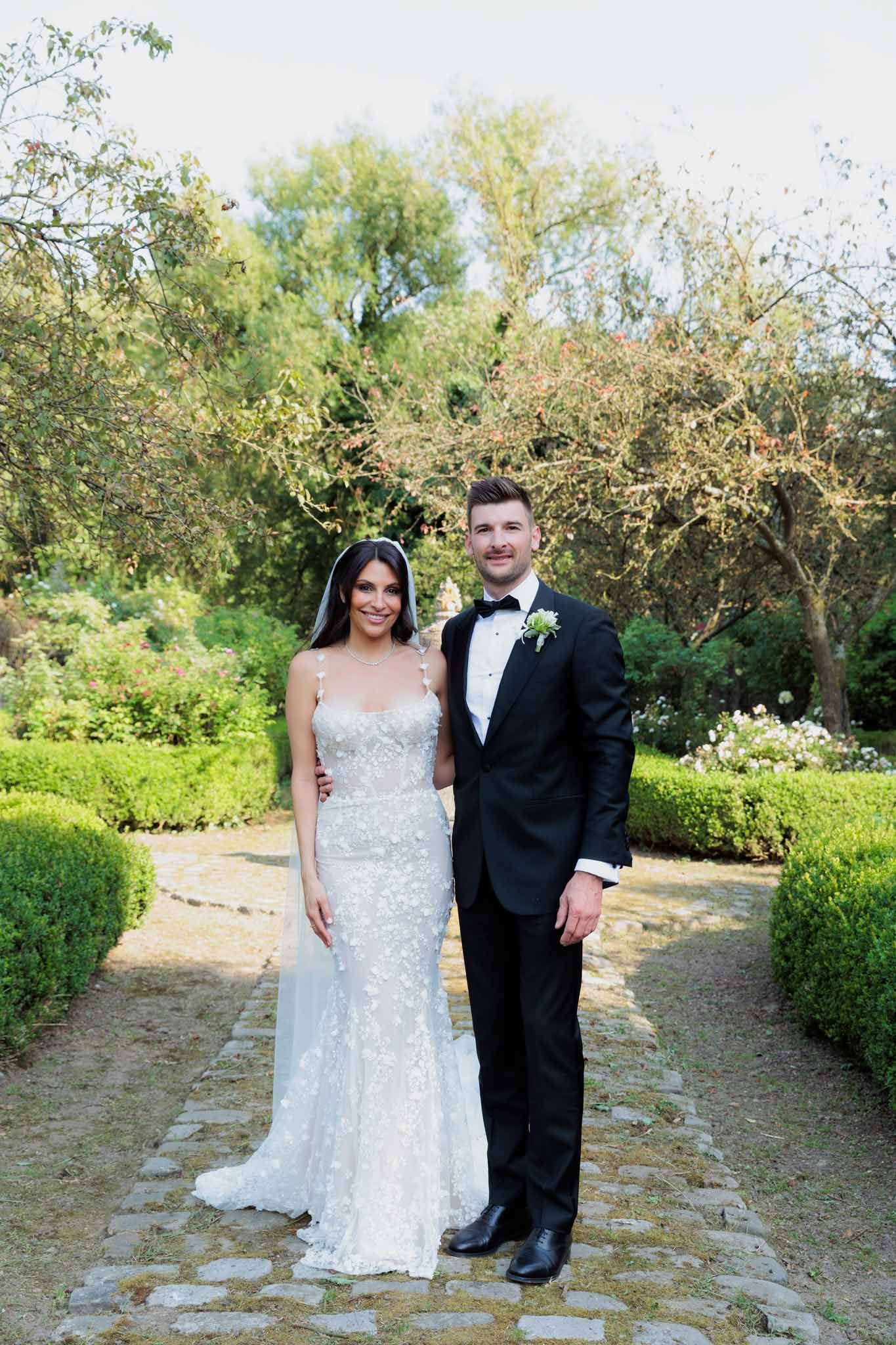 Galia Lahav Couture and Garden Roses at Jardin du Vert Bois, Lille