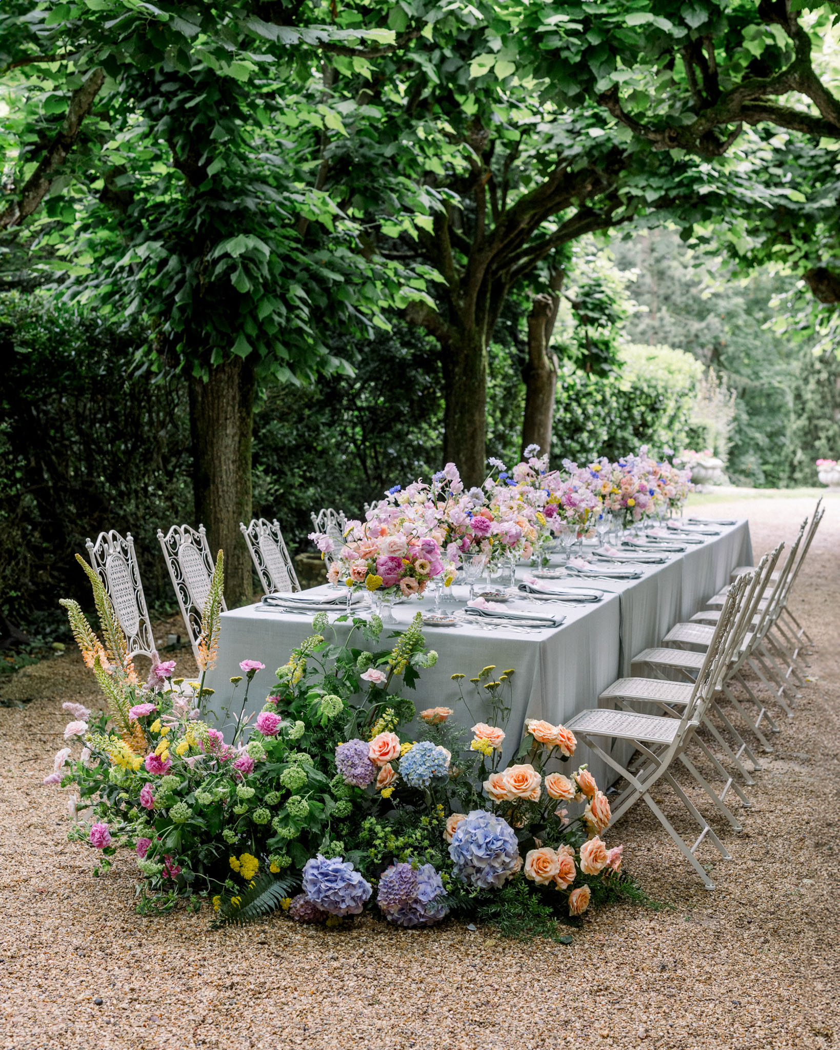 Couple portrait at Chateau du Prieure d'Evecquemont photographed by Aude Luce