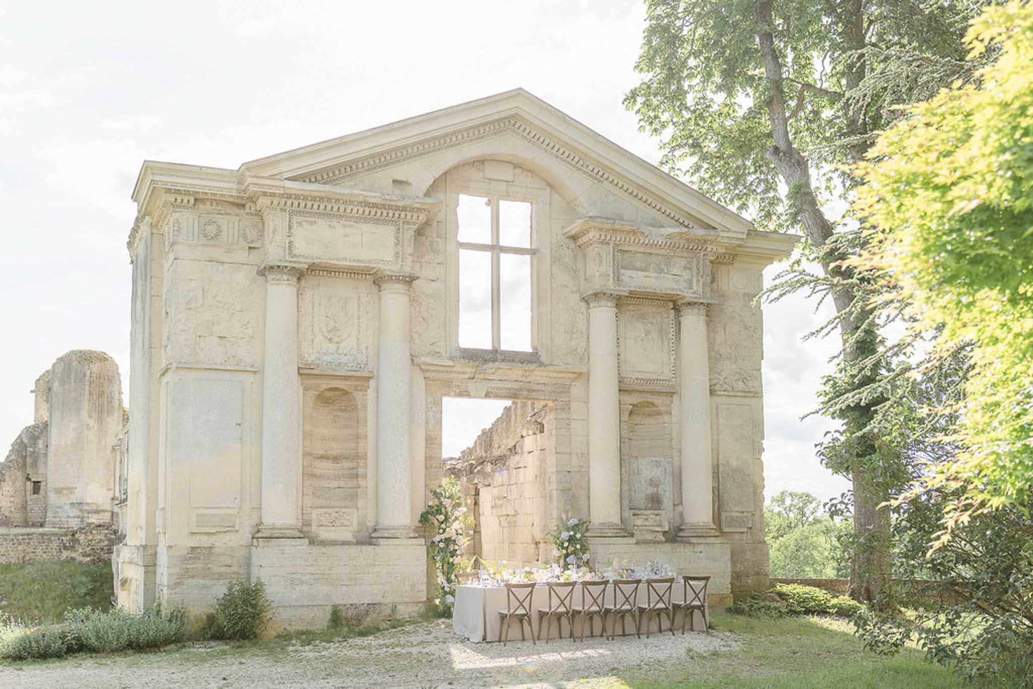 Pastel Blues and Renaissance Stone at Chateau de Fere, Champagne