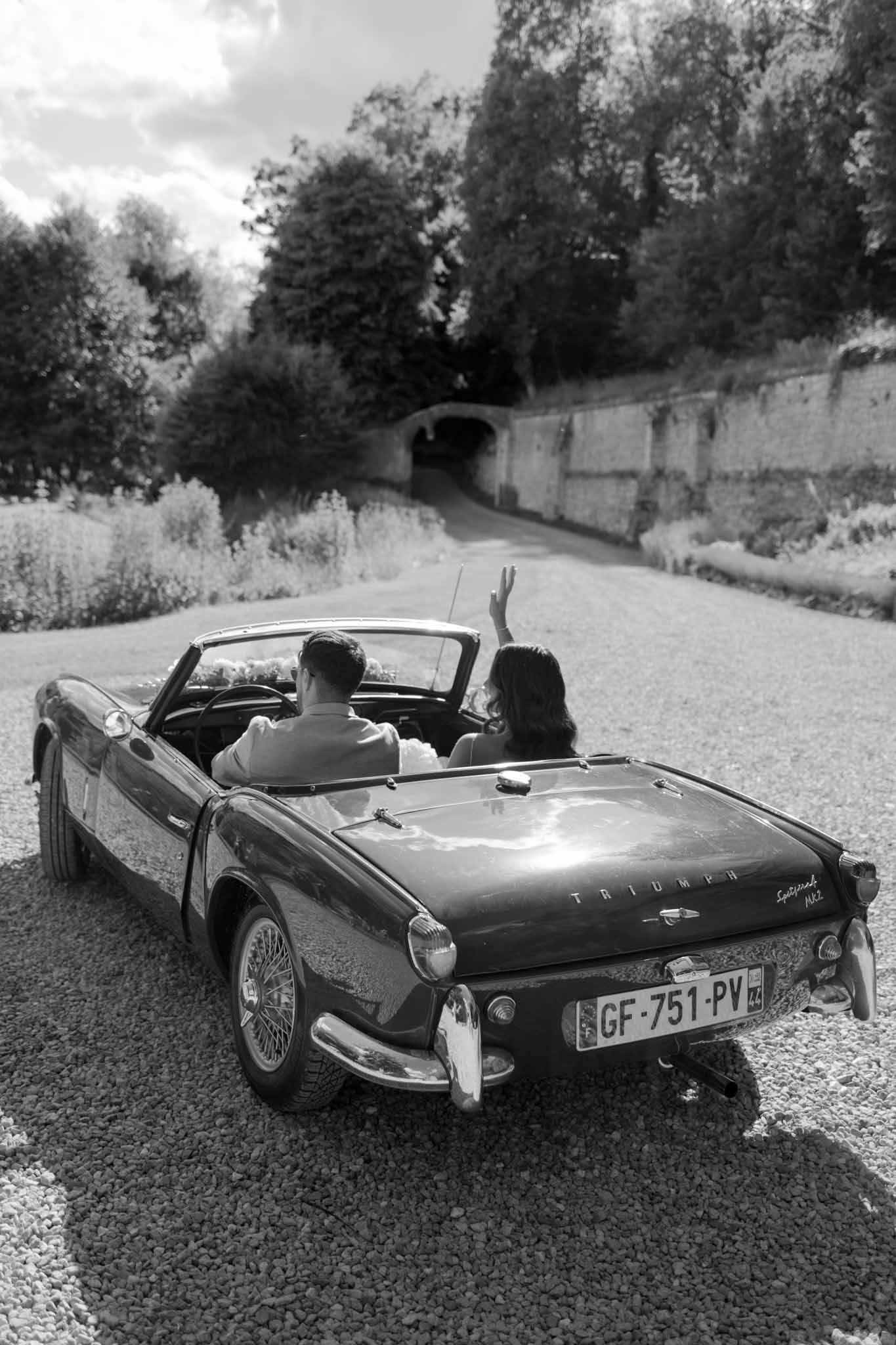 Black and white bride and groom