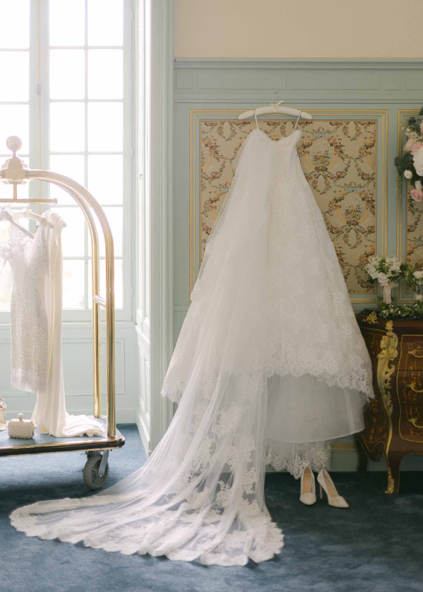 Bride getting ready before the wedding