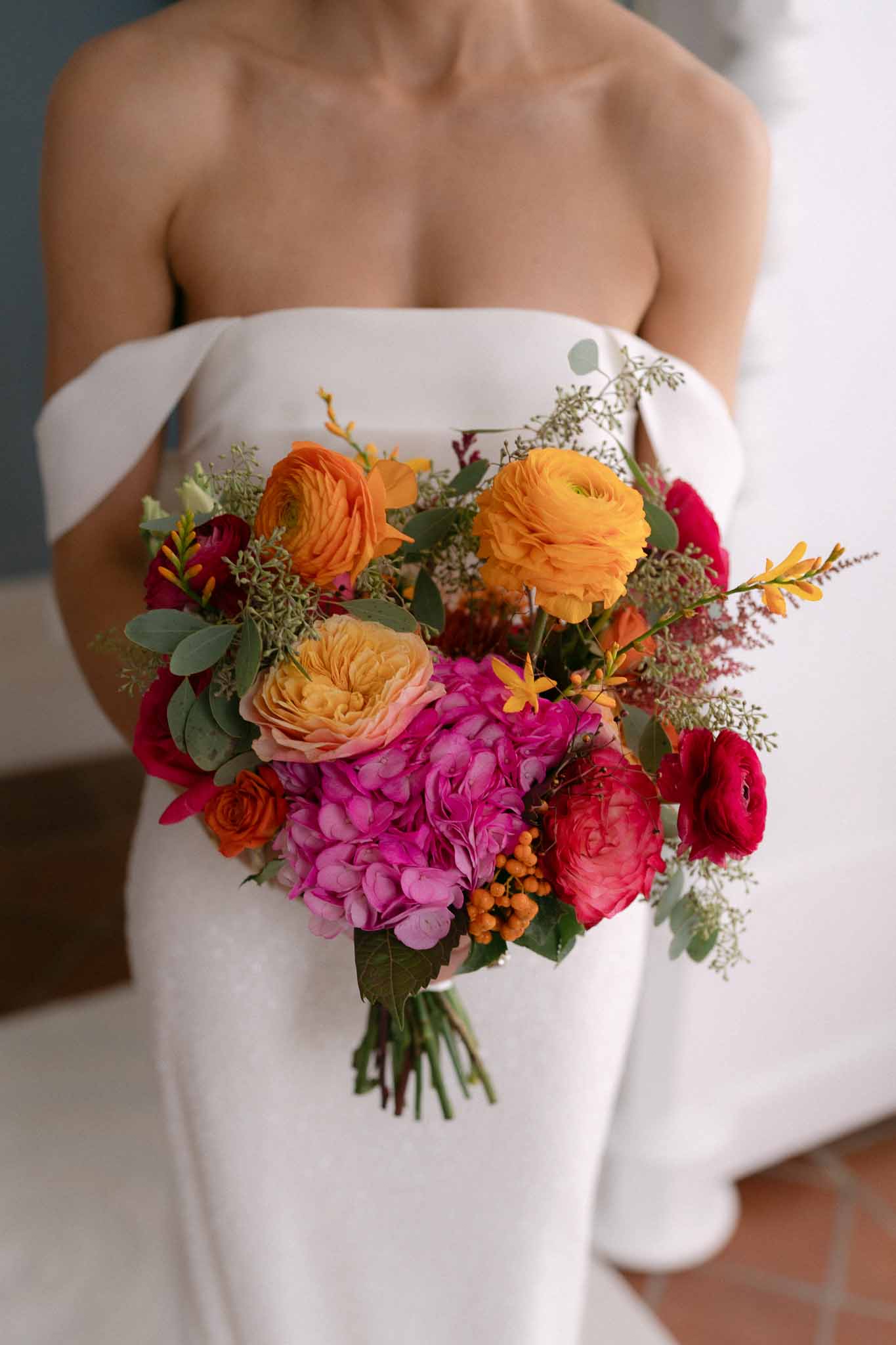 Bridal portrait in a garden