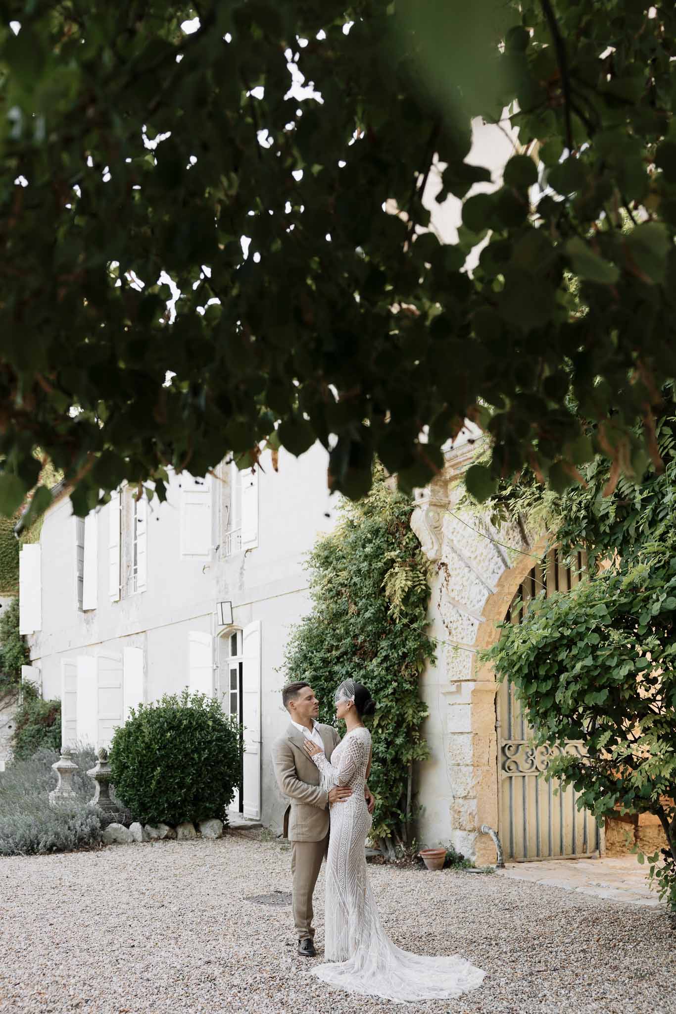 Bride and groom portrait