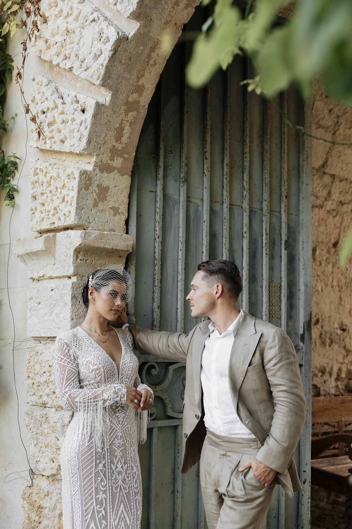 Bride and groom portrait