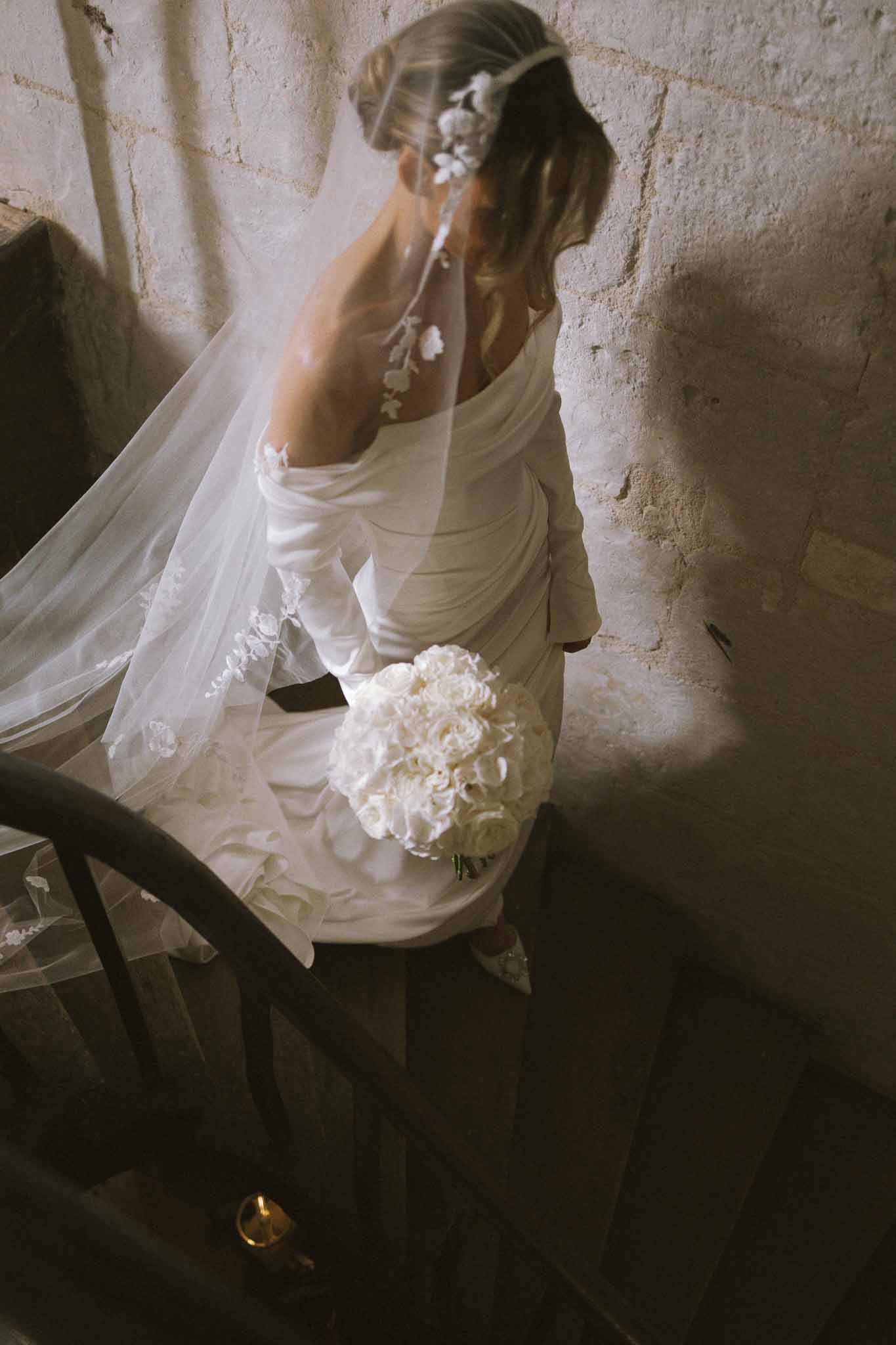 Bridal portrait in a garden