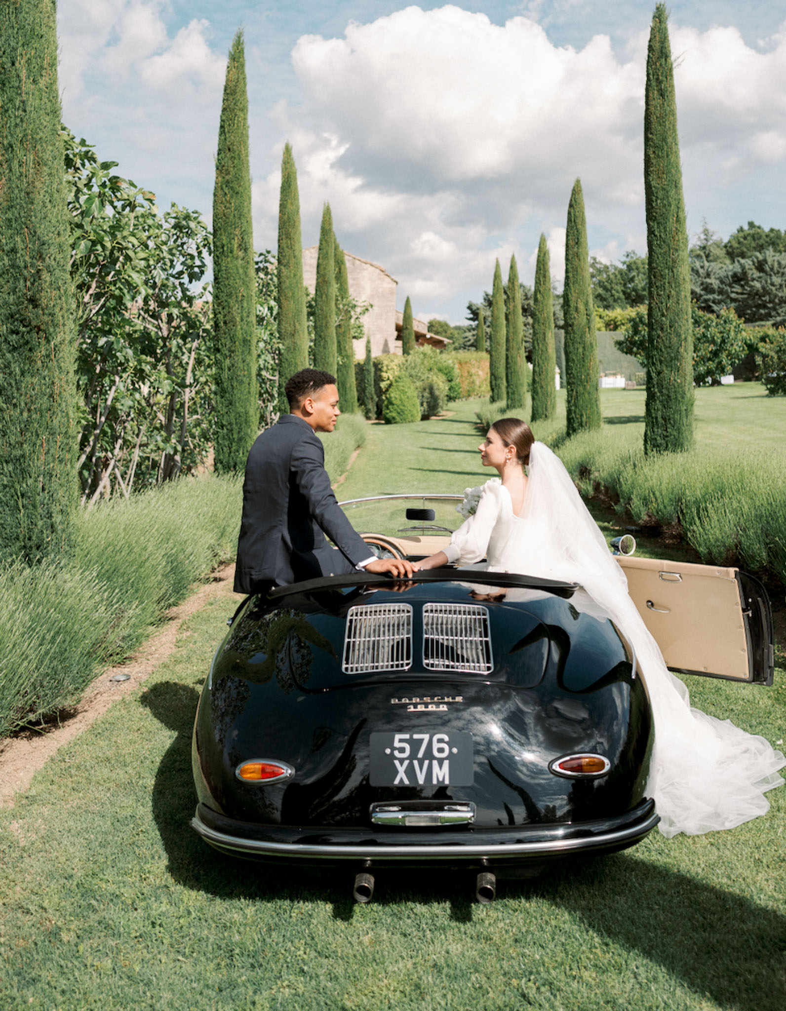 Ivory Crepe and Cypress Light: A Spring Wedding at Abbaye Saint Eusebe