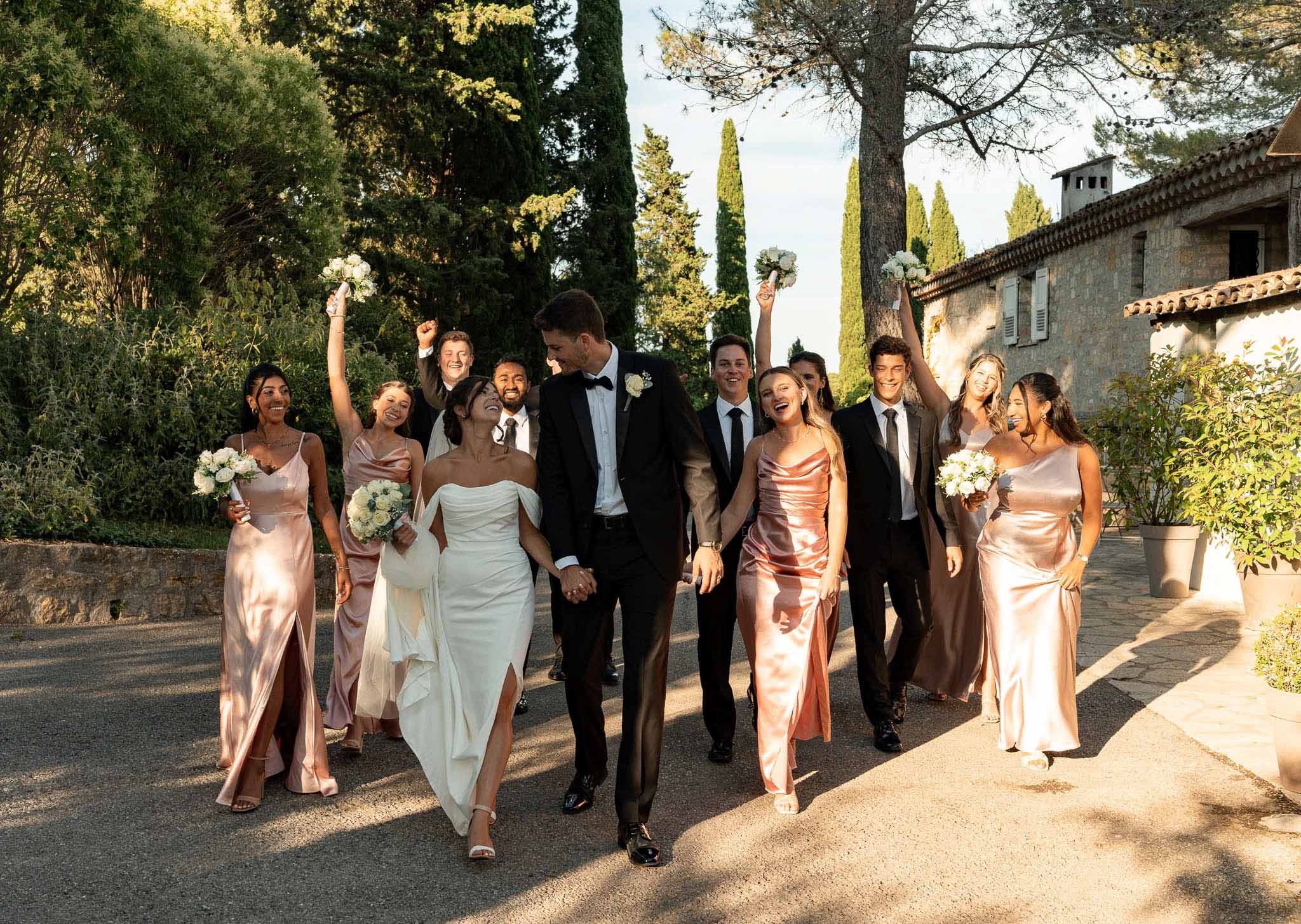 Wedding reception room with white roses