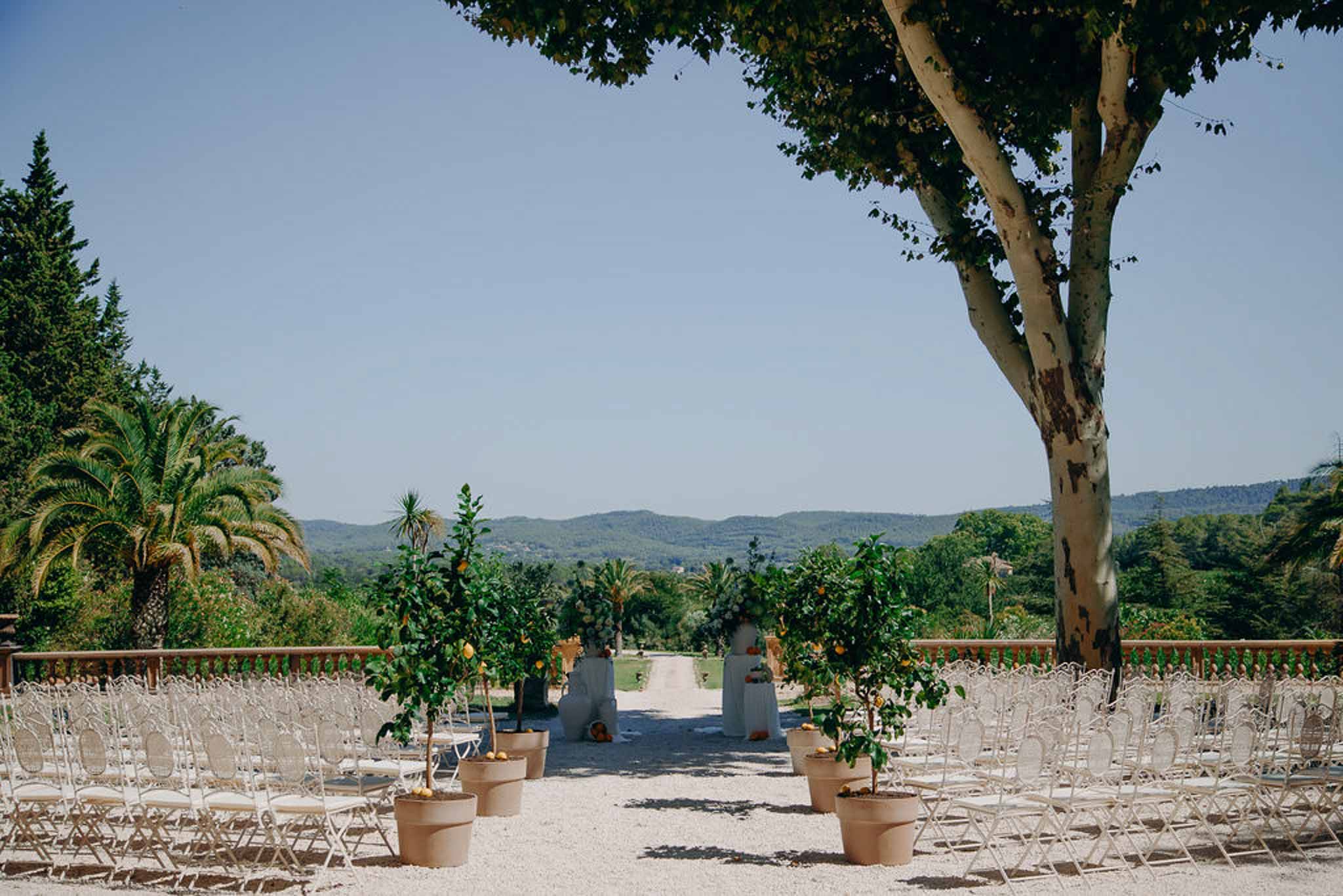 Wedding ceremony setup