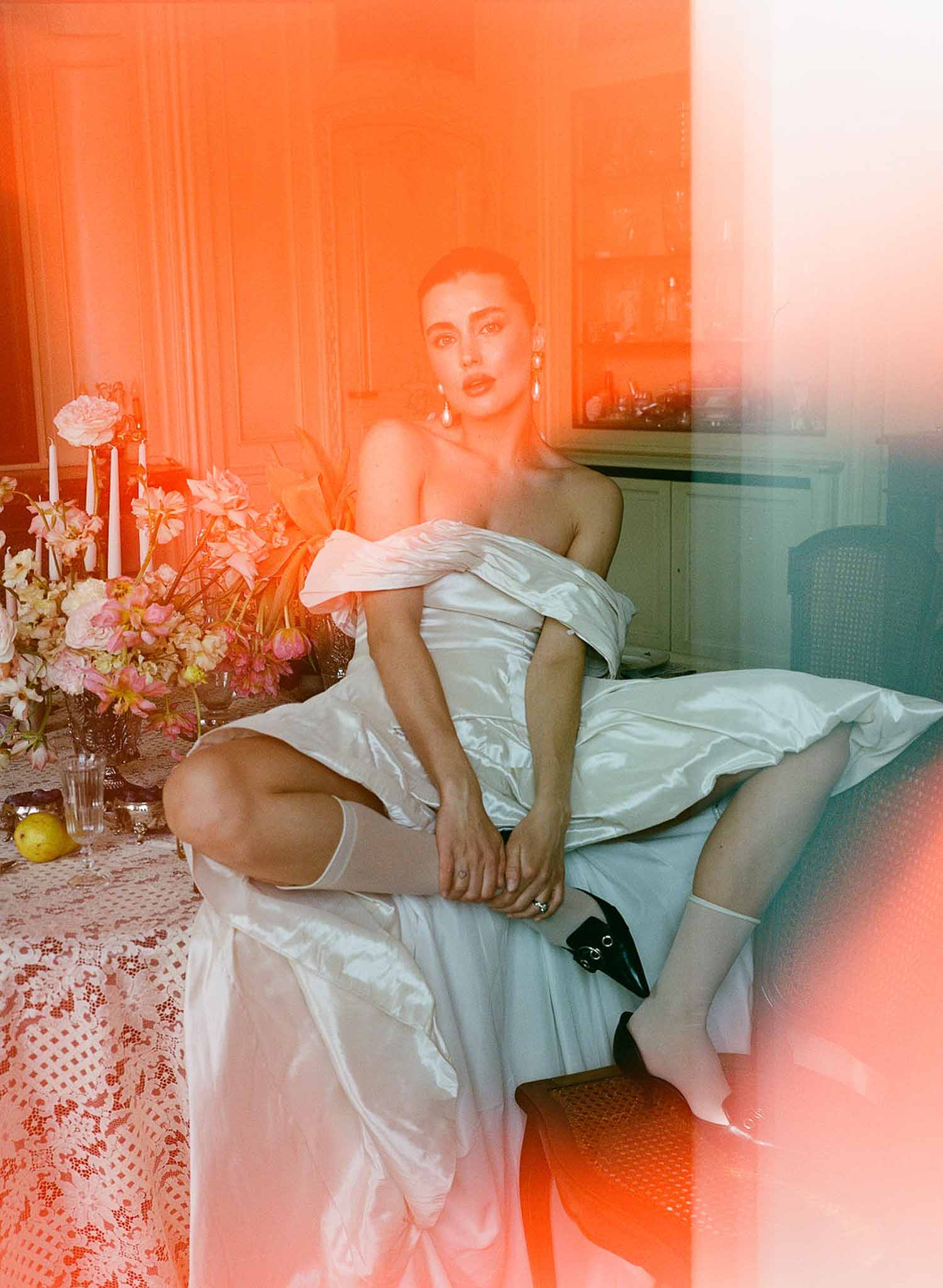 Wedding rings with peonies