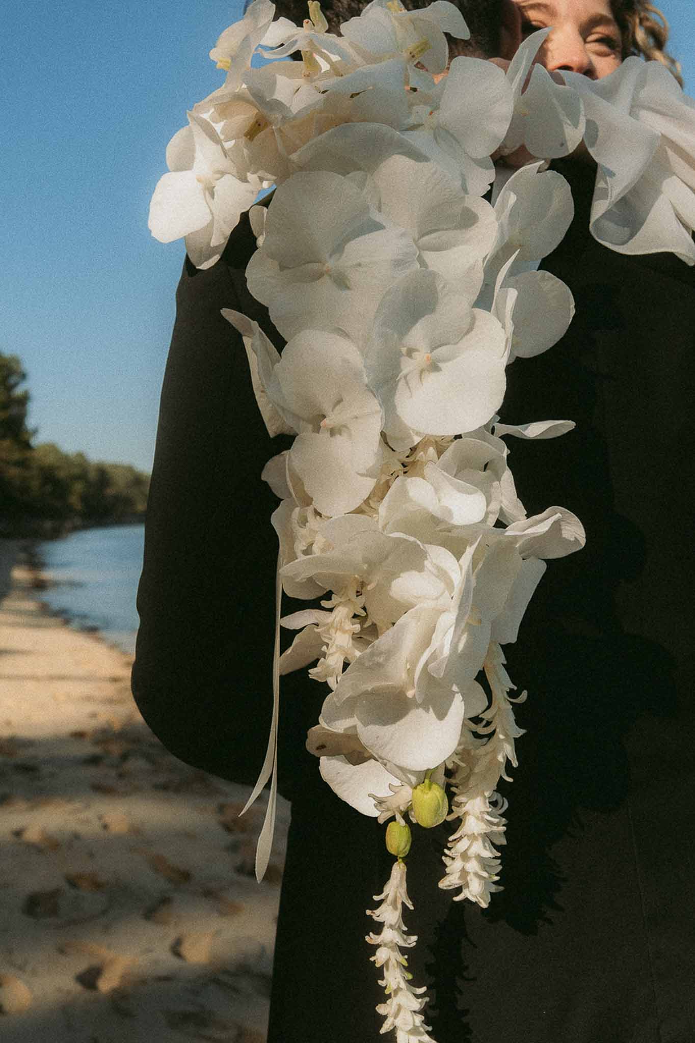 Wedding bouquet by the sea