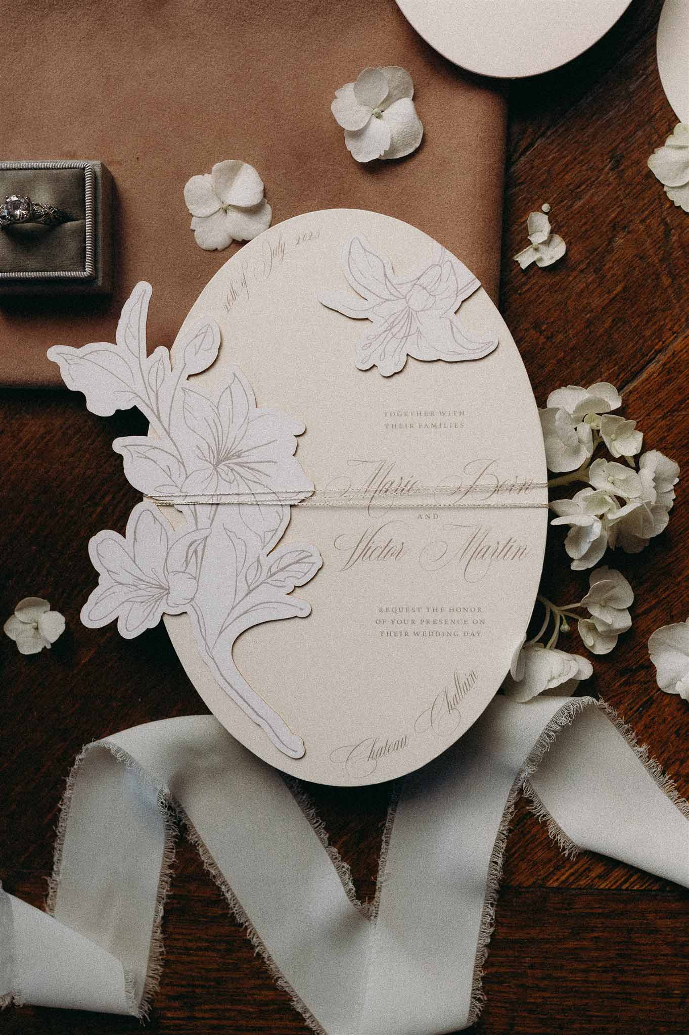 Flat lay of at a French chateau