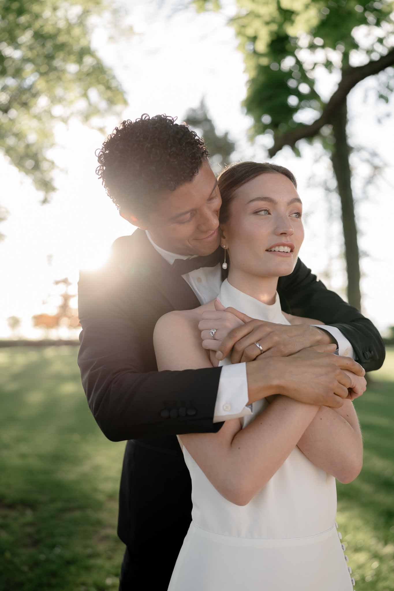 Bride and groom portrait