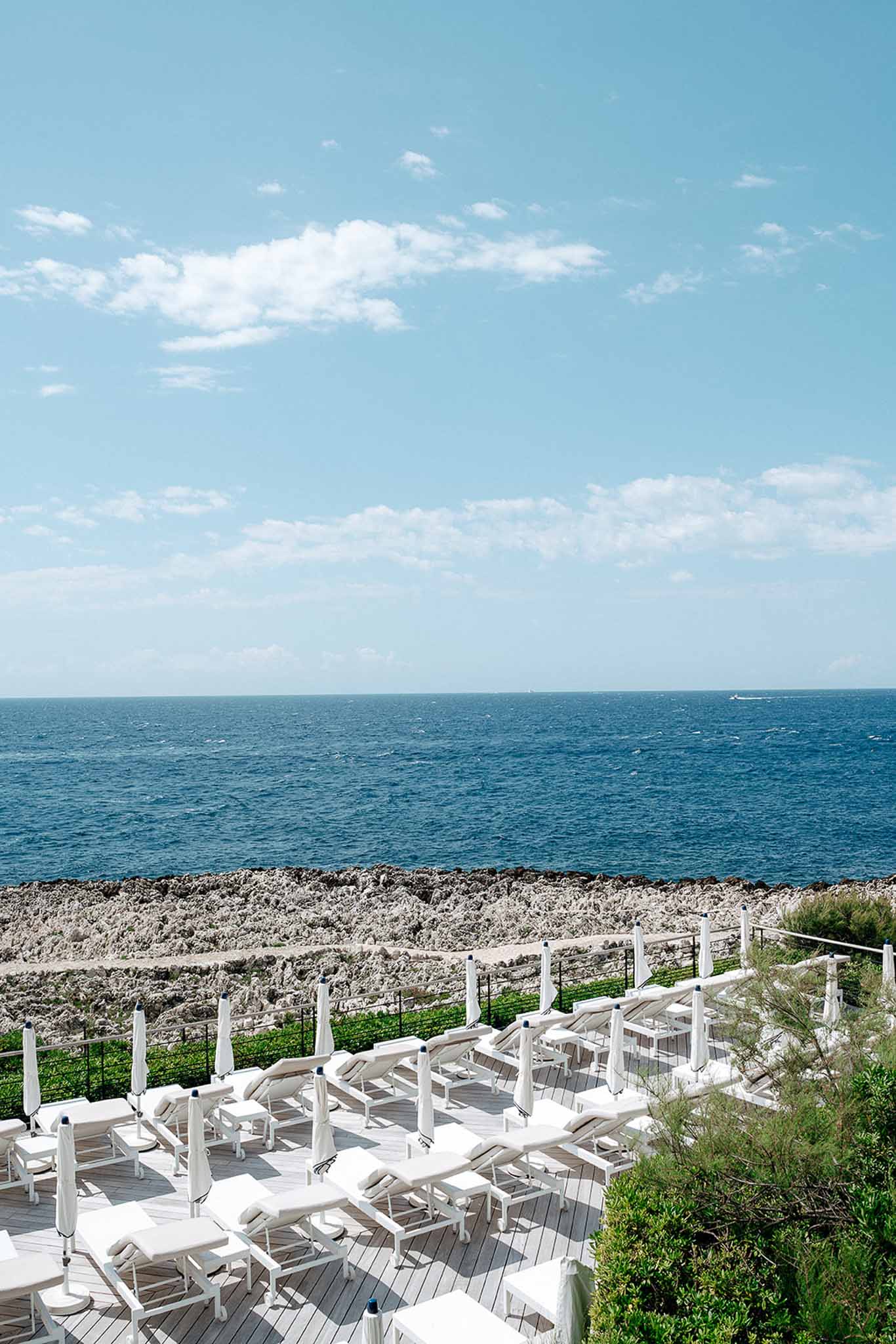 Wedding ceremony setup by the sea
