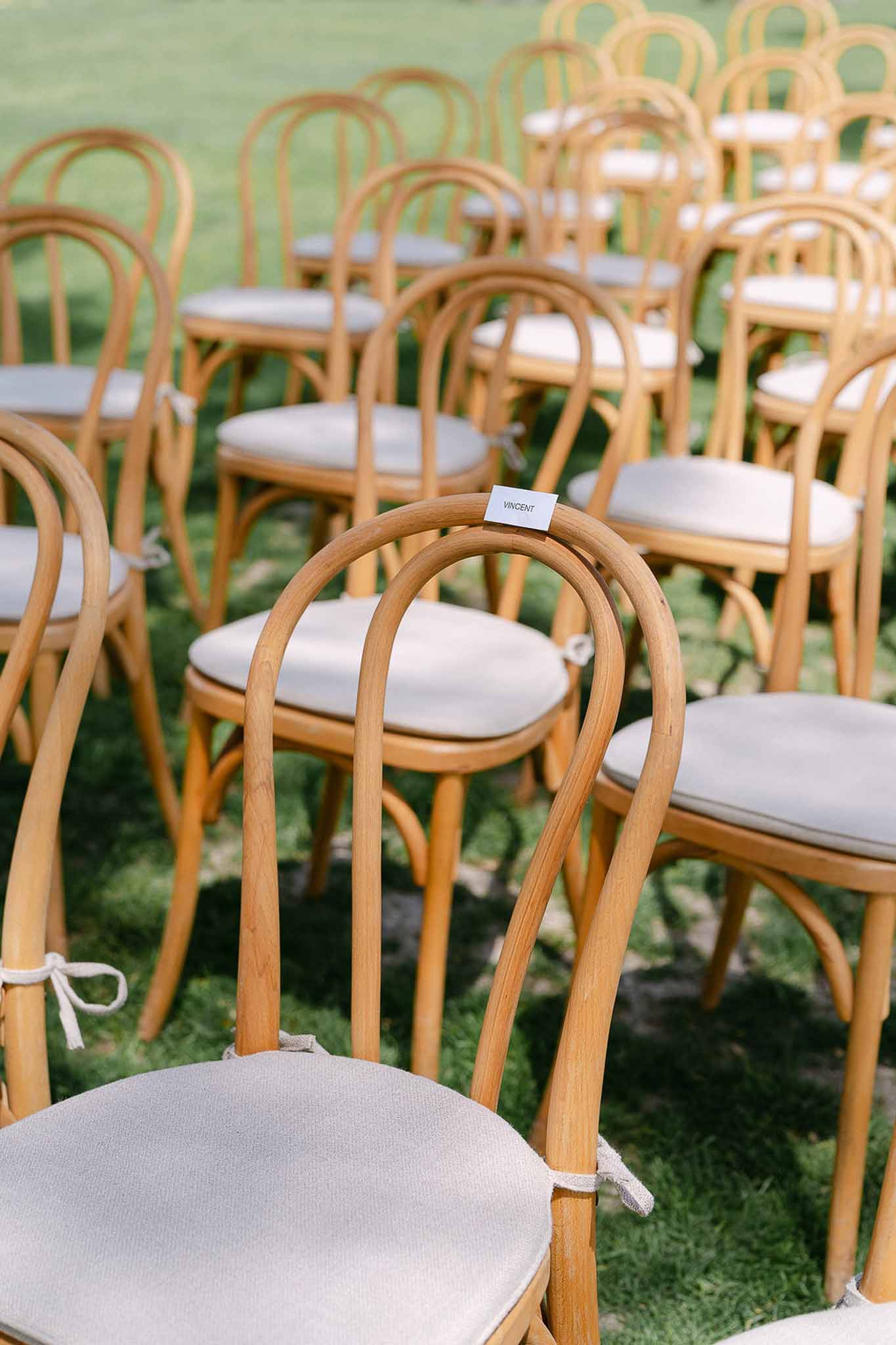 Wedding ceremony setup