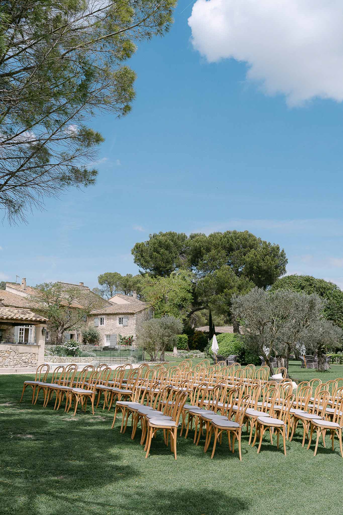 Wedding ceremony setup