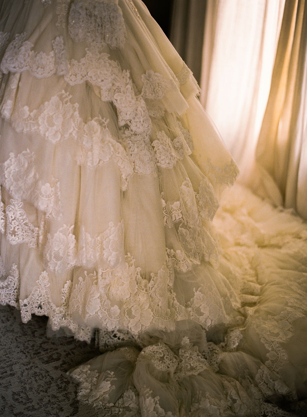 Wilden London watercolour dresses on mannequins at La Bastide de Laurence, Provence