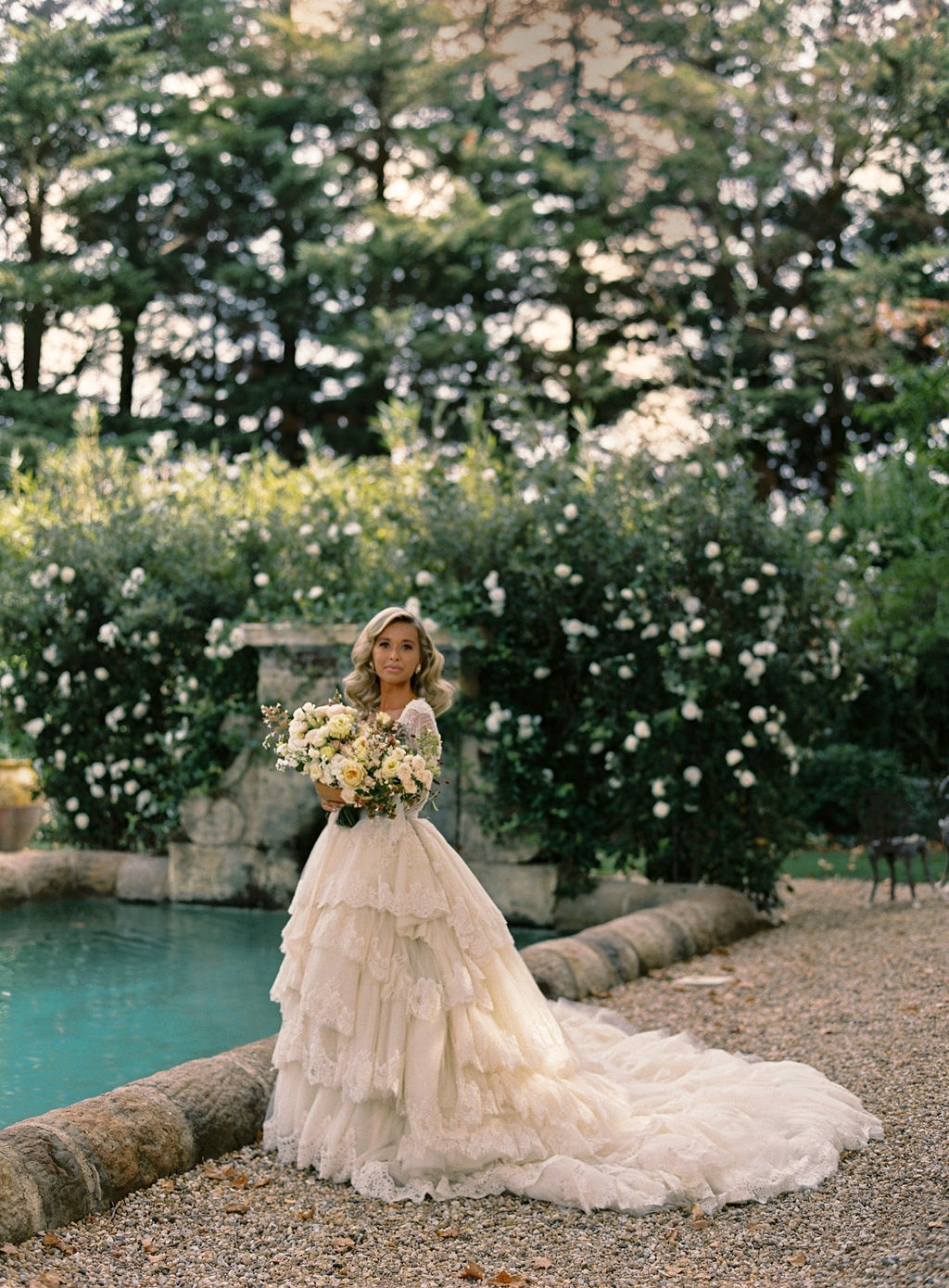 groomsmen beneath the plane trees at La Bastide de Laurence, Provence