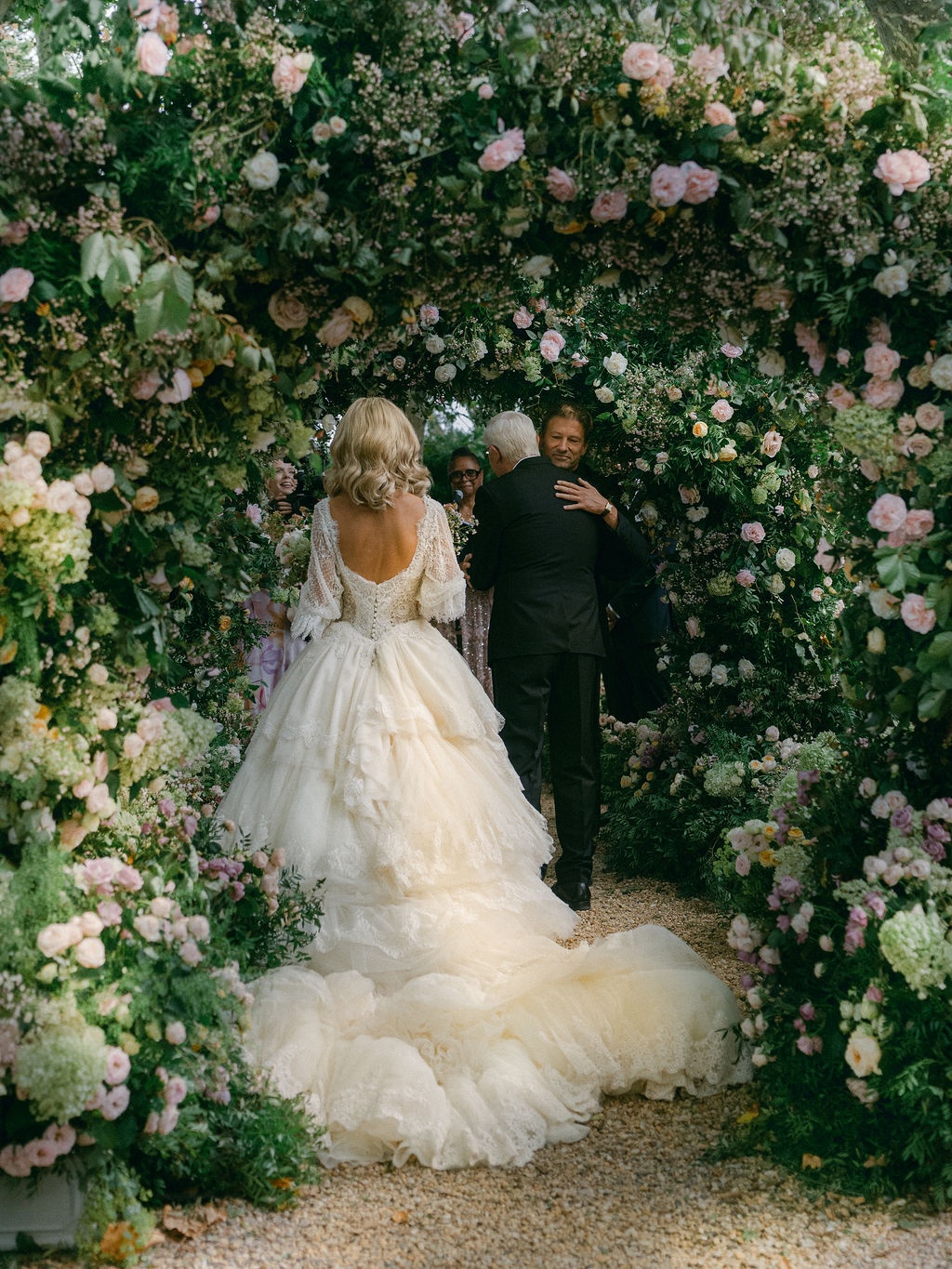 couple during the ceremony, close portrait at La Bastide de Laurence, Provence