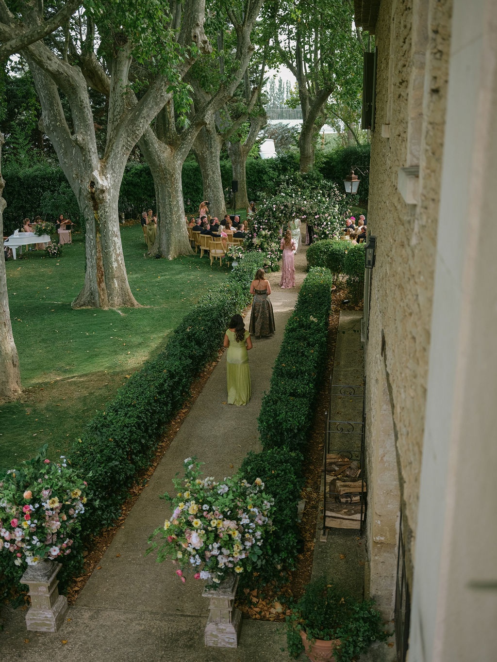 ceremony program and petals detail at La Bastide de Laurence, Provence