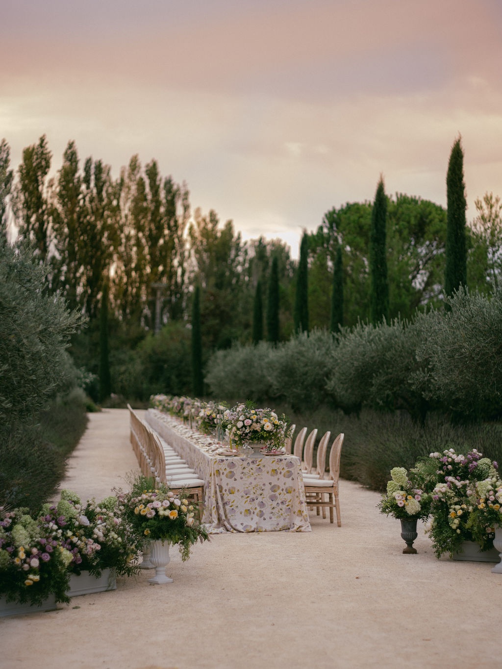 couple seated for dinner at La Bastide de Laurence, Provence