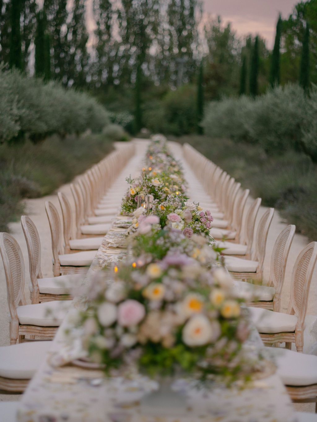 bride listening during a toast at La Bastide de Laurence, Provence