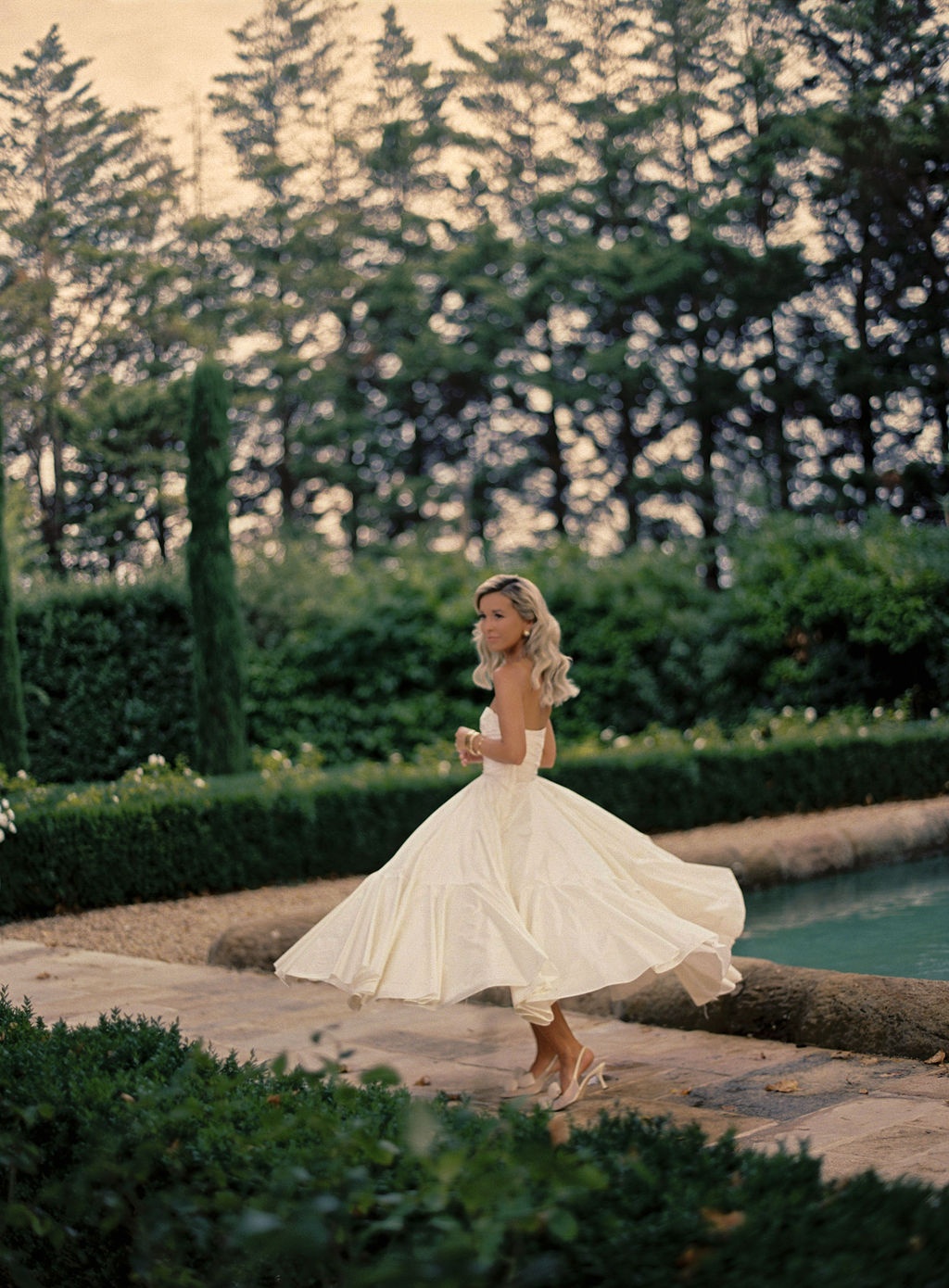 guests raising coupes for a toast at La Bastide de Laurence, Provence