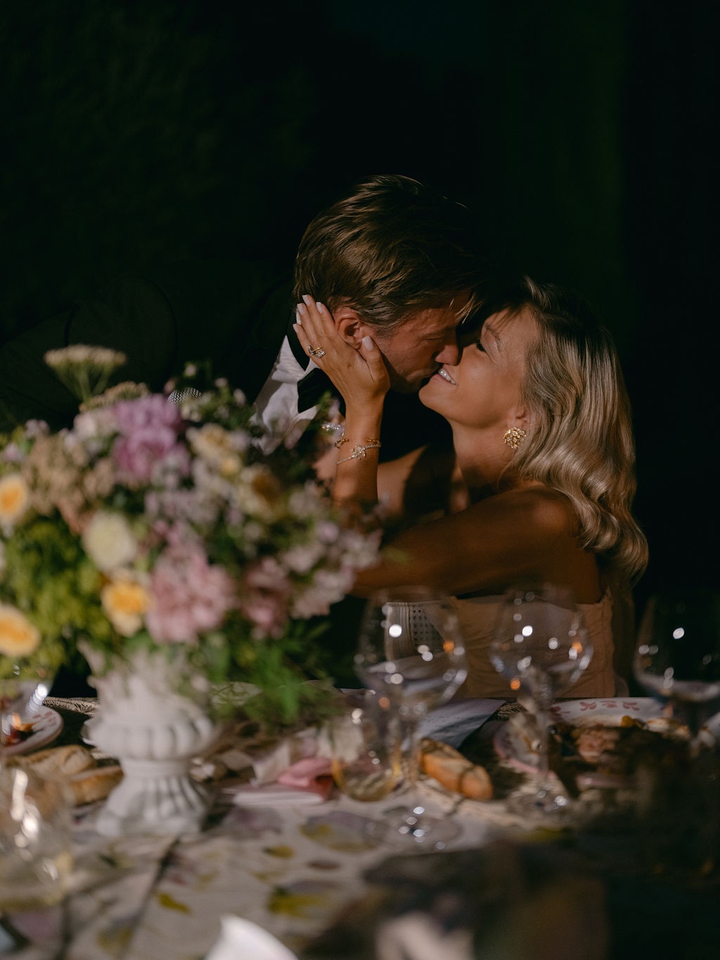 guests on their feet during the final toast at La Bastide de Laurence, Provence