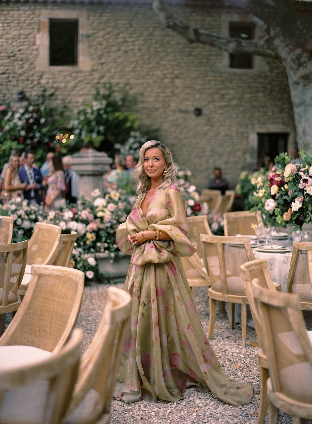 guests laughing at the welcome dinner at La Bastide de Laurence, Provence