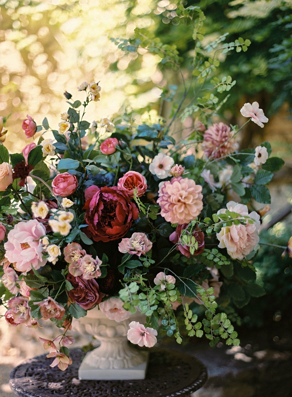 place settings on the welcome-dinner table at La Bastide de Laurence, Provence