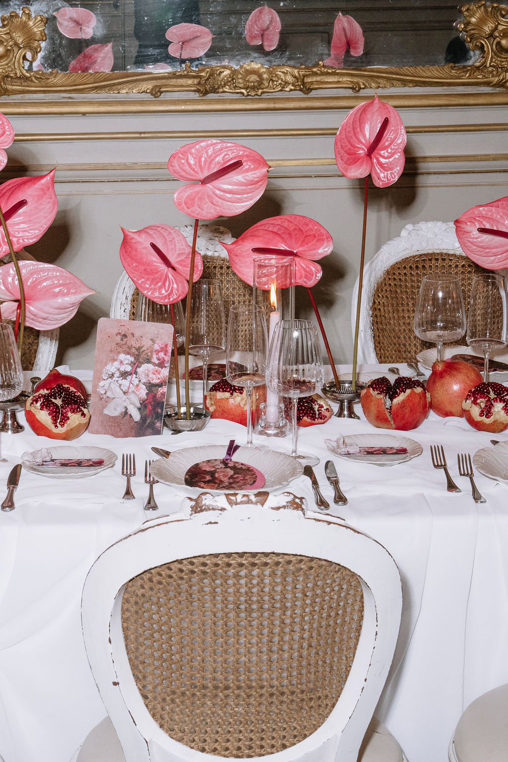 Fuchsia Anthurium and Parisian Grandeur at Alfred Sommier Hotel
