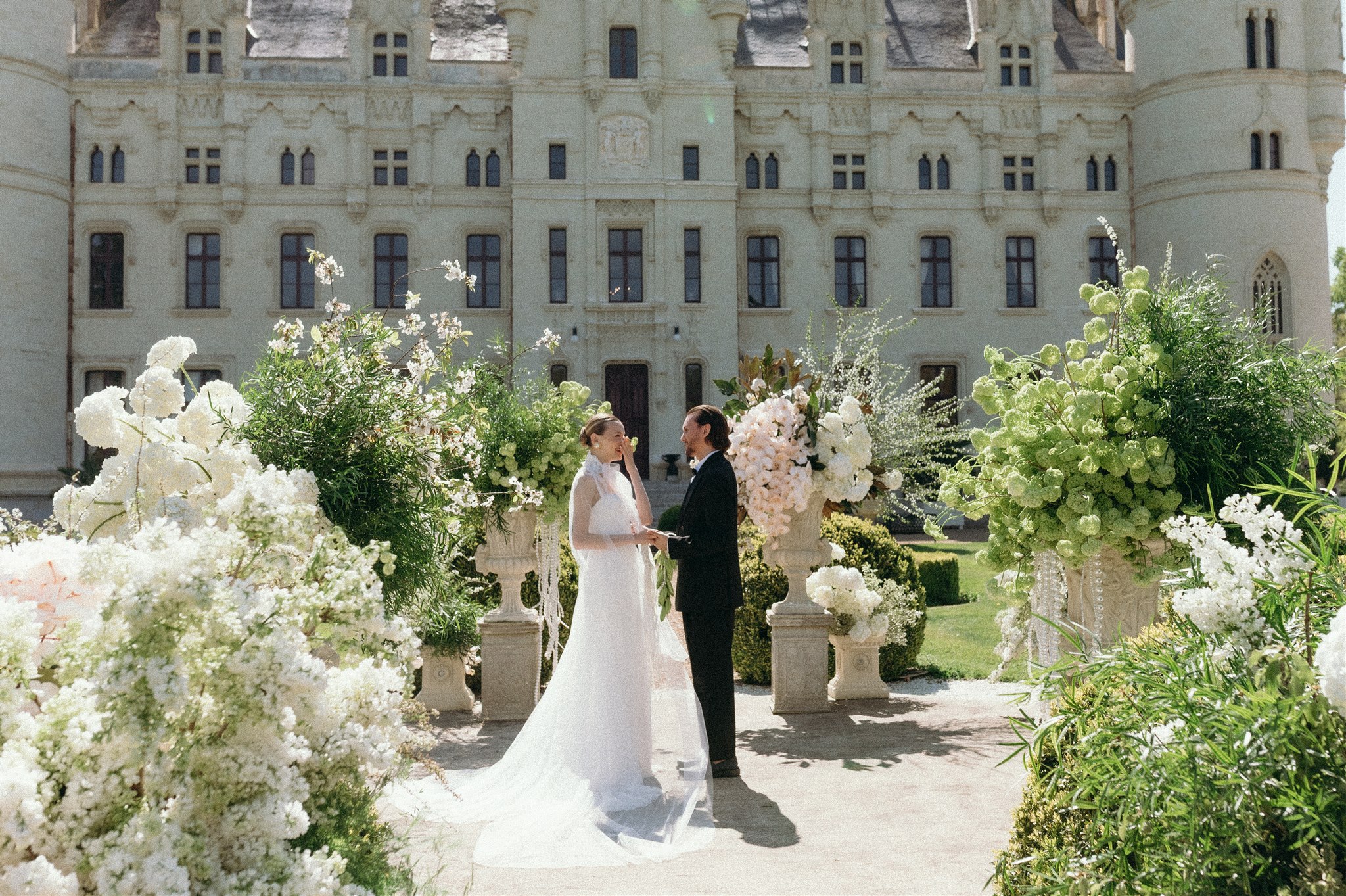White Orchid Towers and Golden Spires at Chateau Challain, Loire Valley