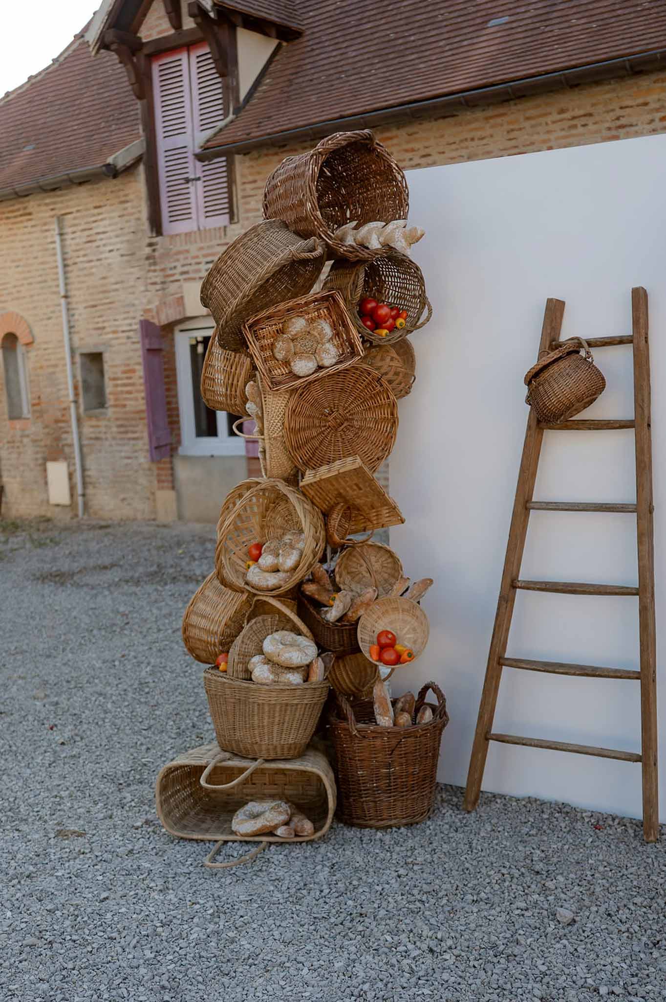 Floral arrangement in the French countryside