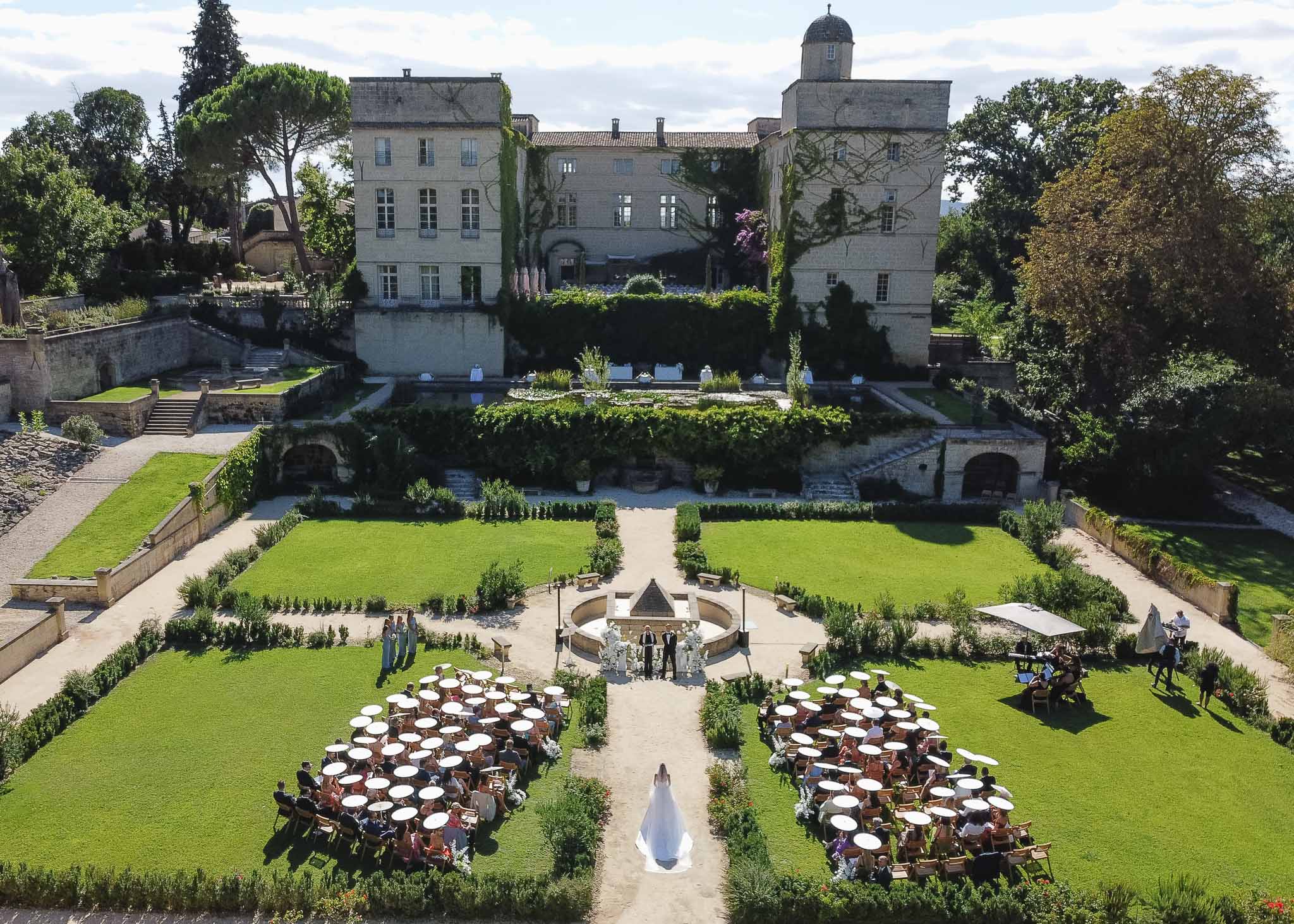 Wedding ceremony in a garden