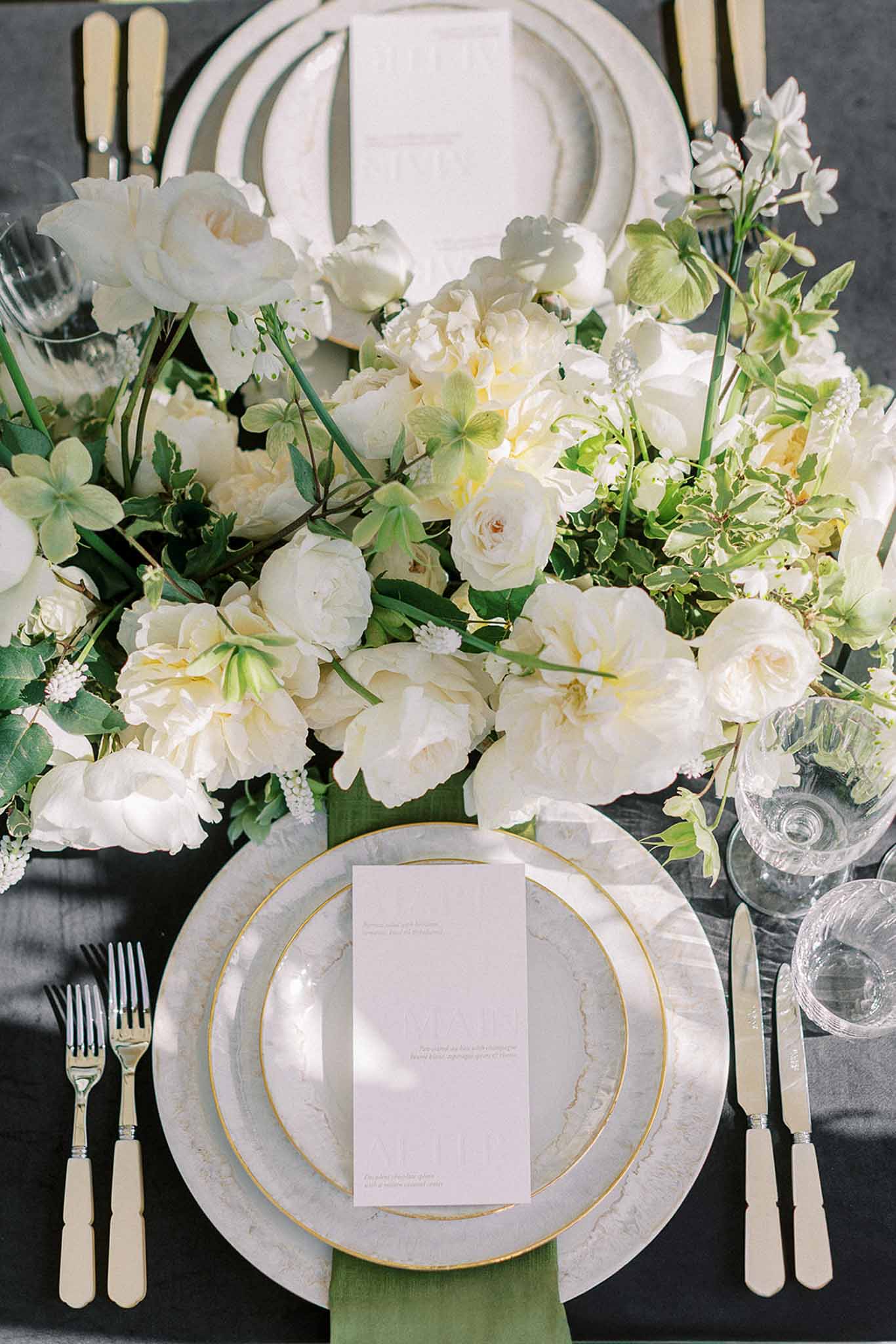 Flat lay of in a garden