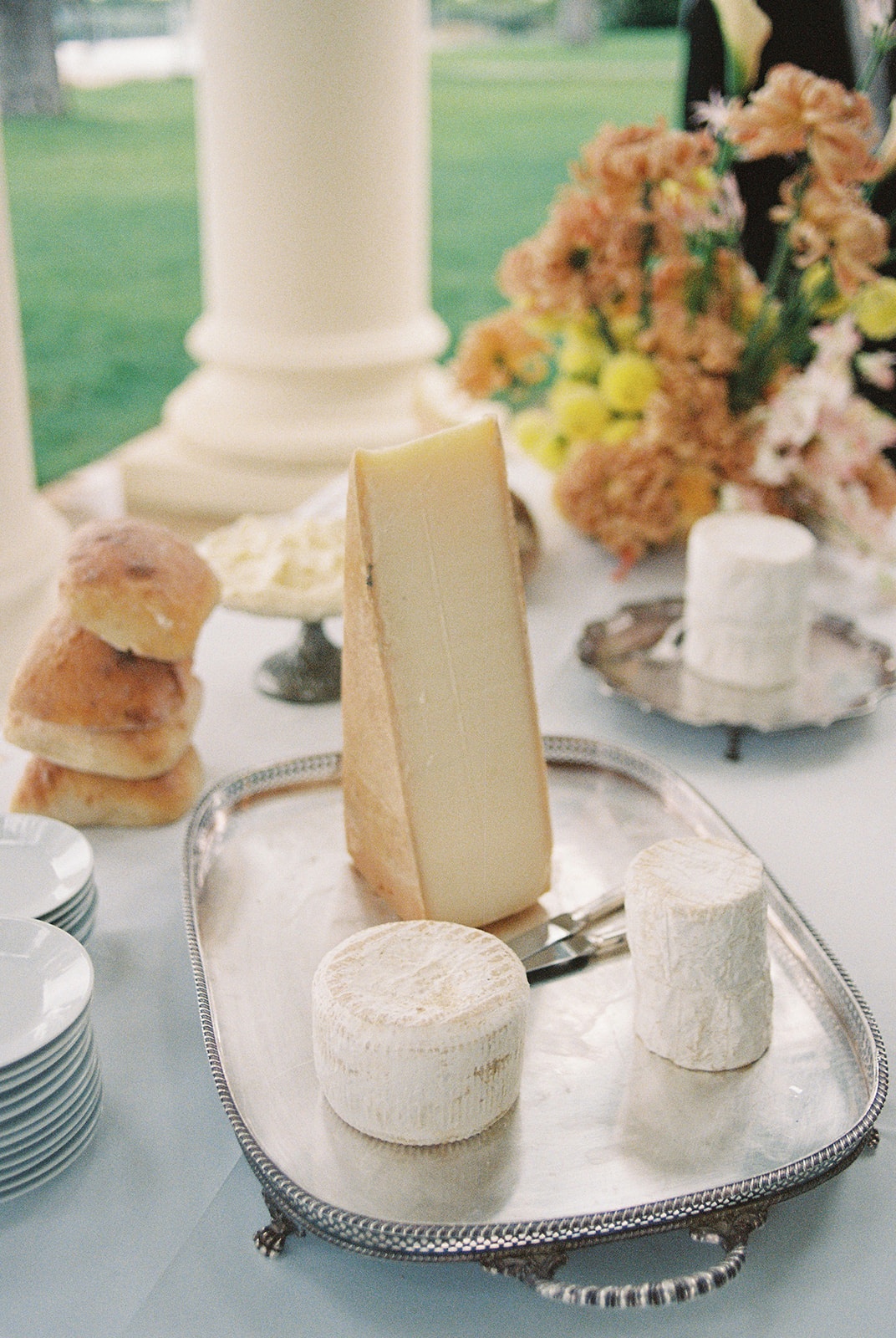 French cheese platter at Domaine Rocabella reception