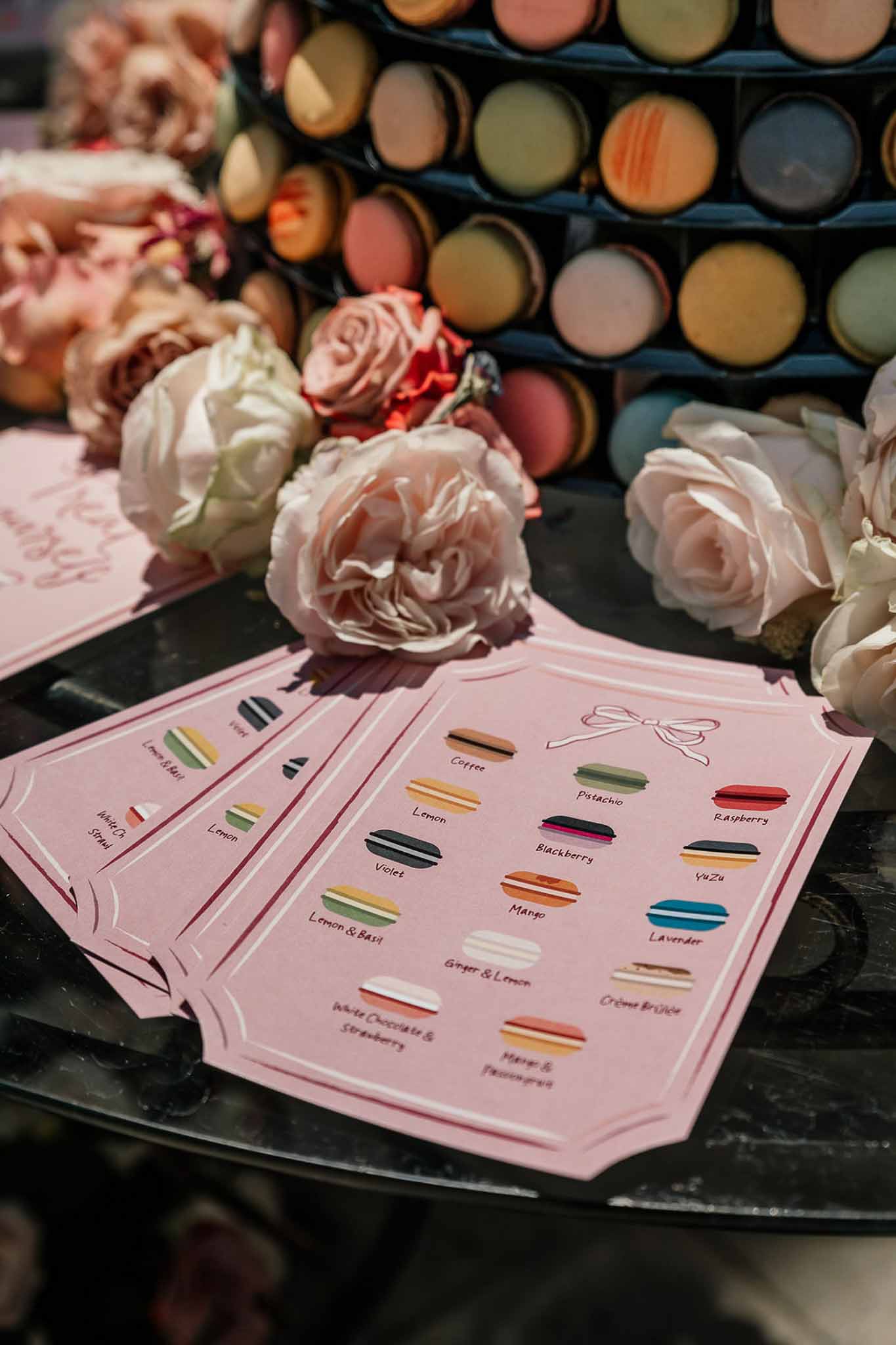 Wedding reception in a garden with white roses