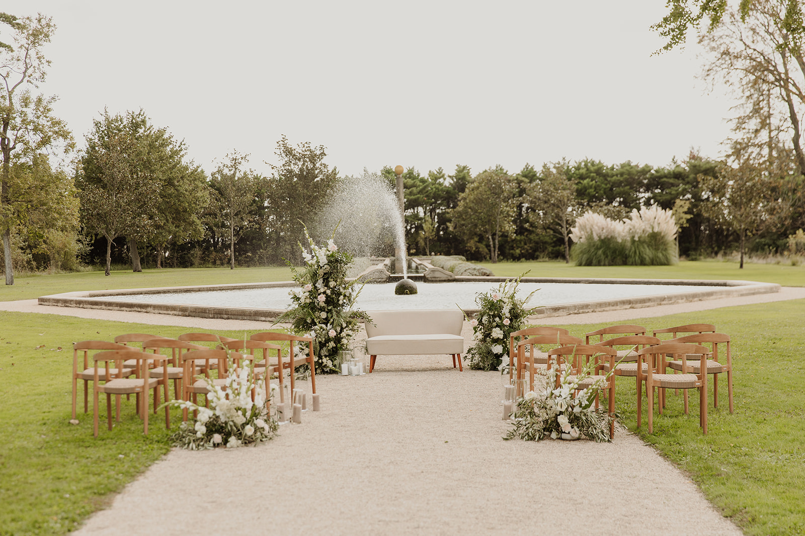 Wedding ceremony setup