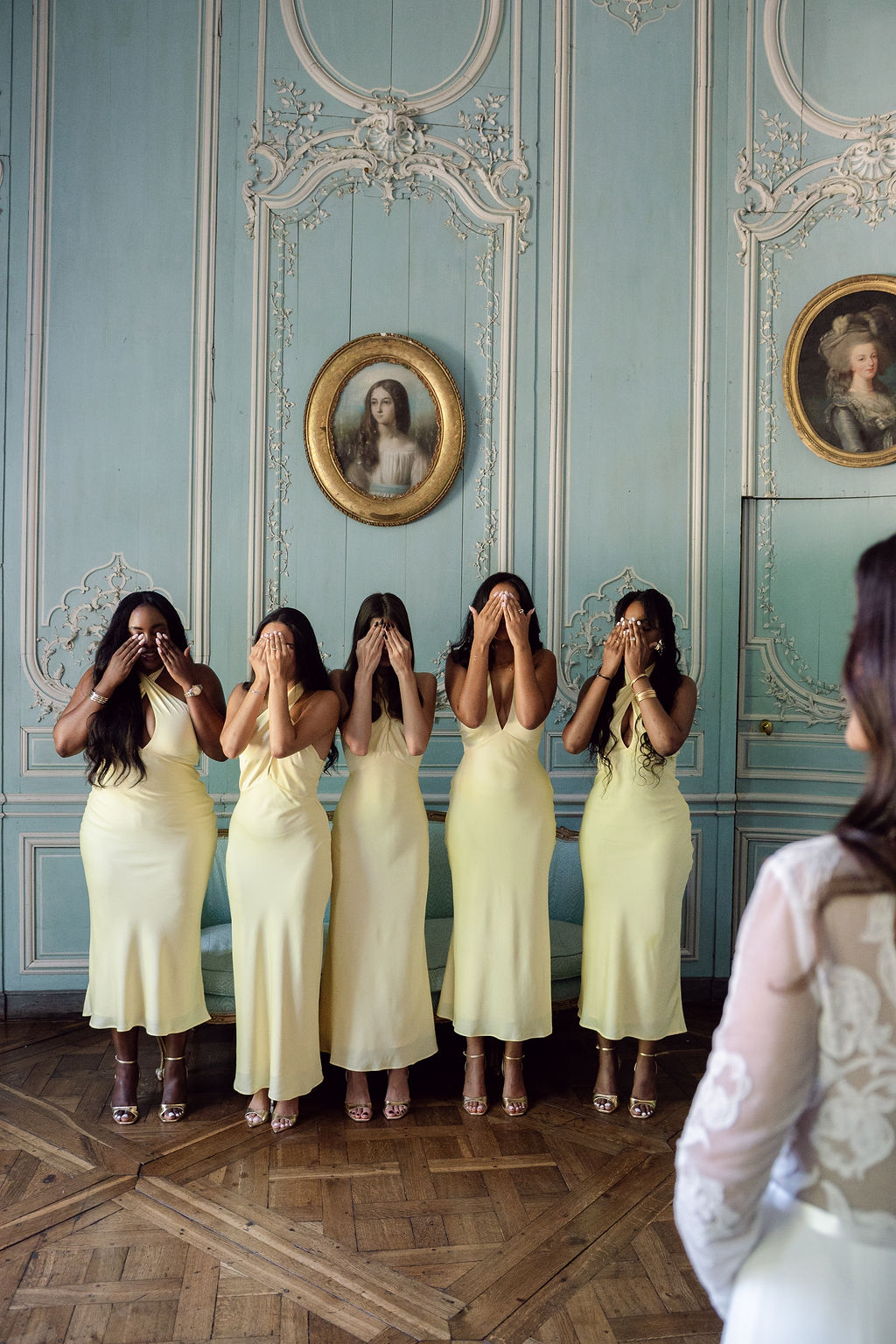 First look between bride and groom