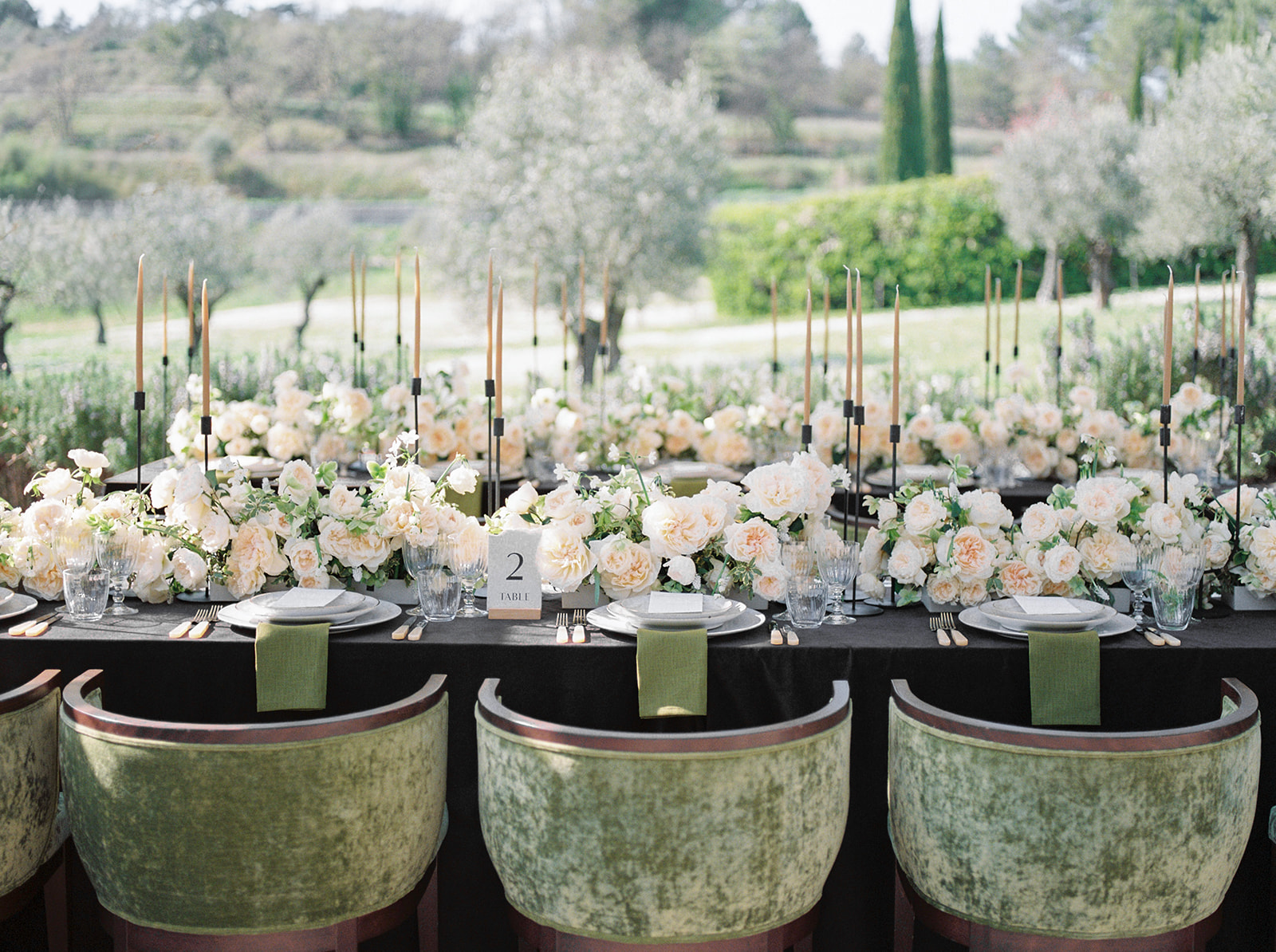 Ivory Crepe and Vineyard Gold at Hotel La Coquillade, Provence