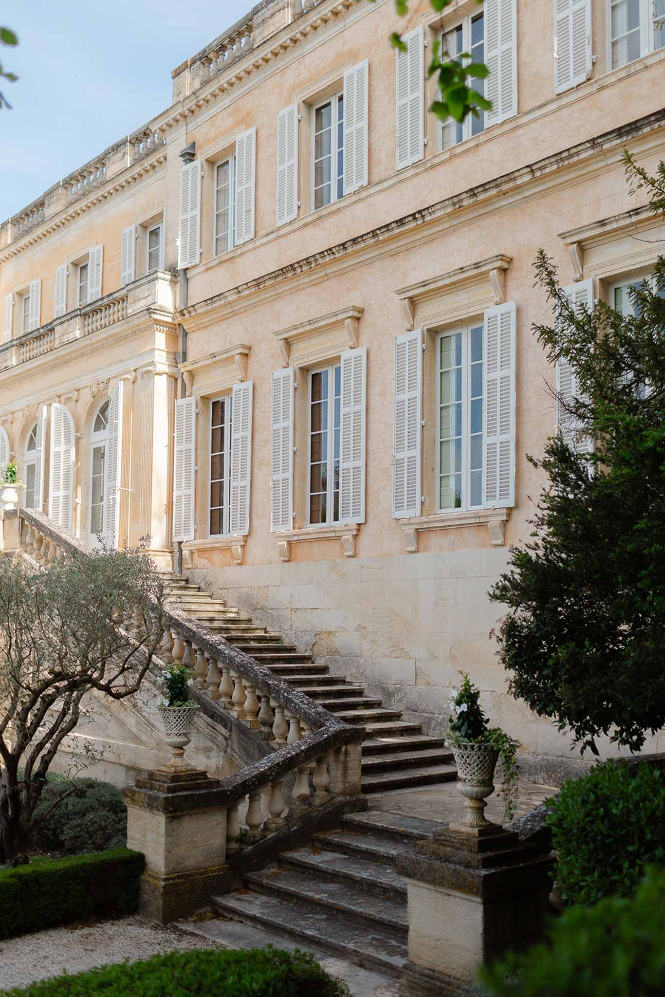Stone staircase at Château Martinay, Carpentras, Provence