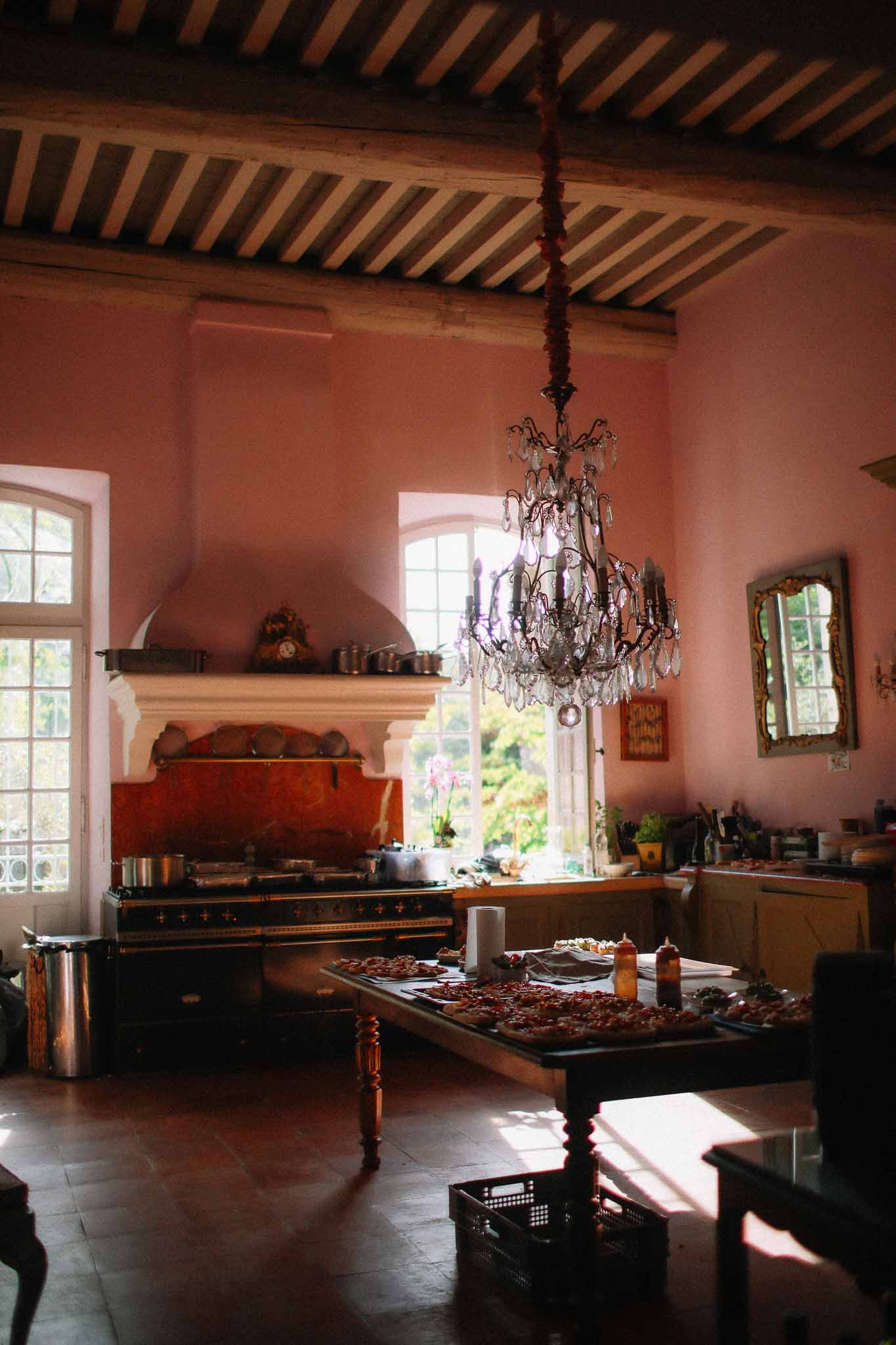 Vintage kitchen interior at Chateau St Victor Lacoste
