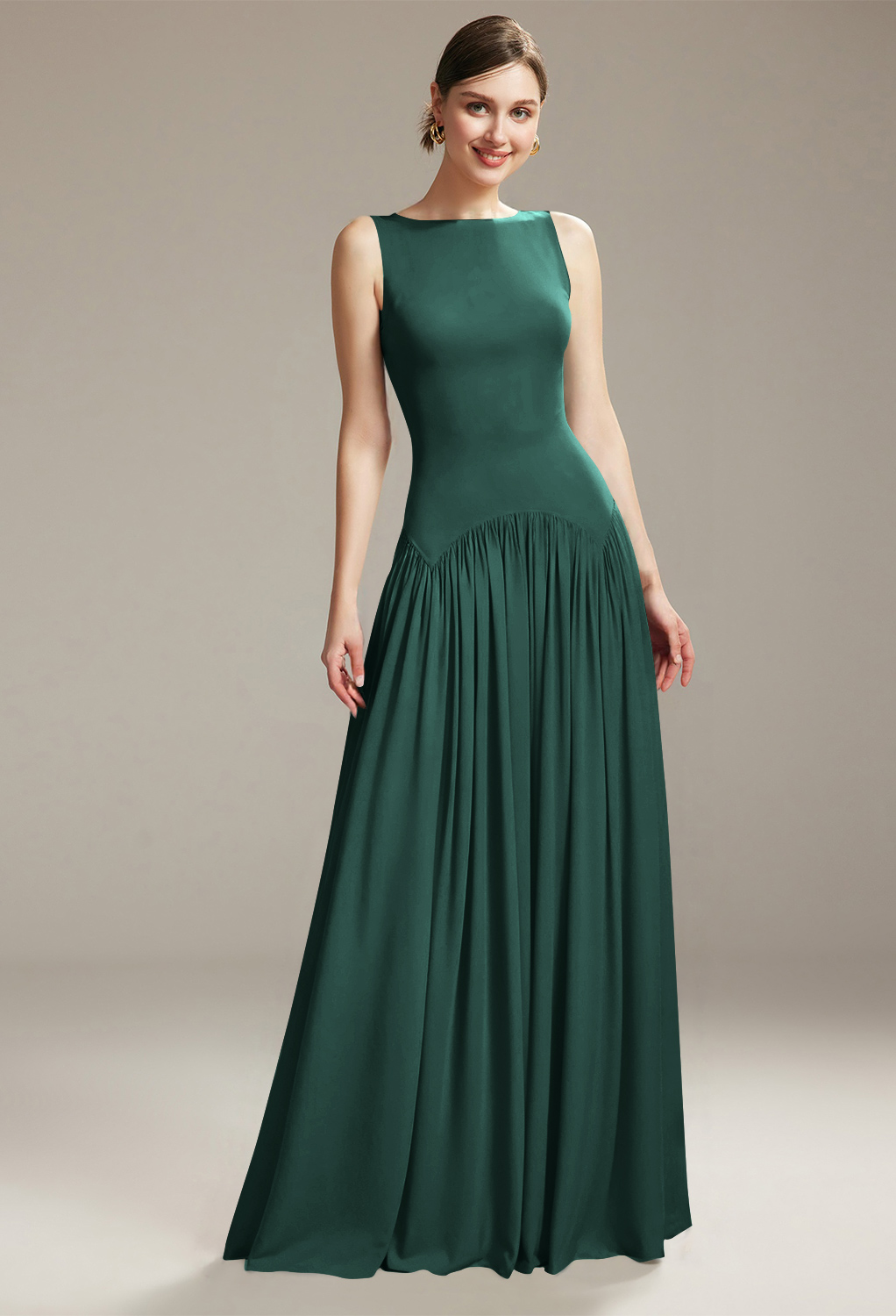 deep green bridesmaid dress