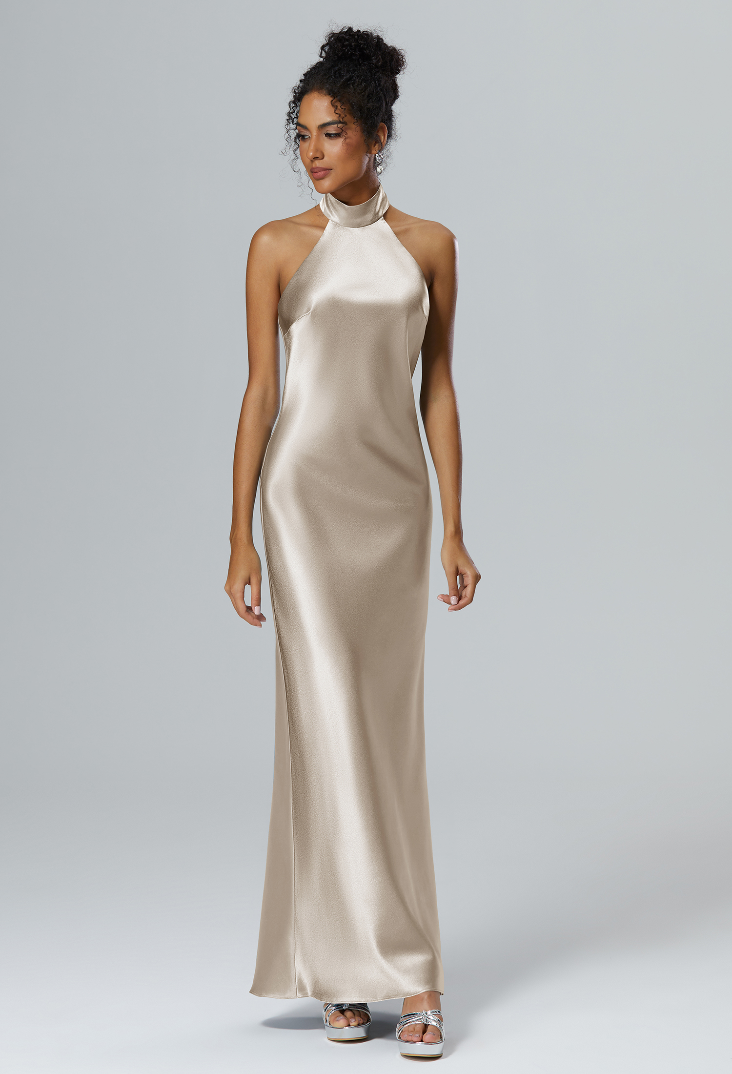 gold bridesmaid dress